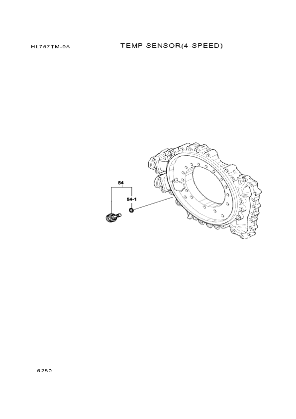 drawing for Hyundai Construction Equipment ZGAQ-01924 - SENSOR-TEMP