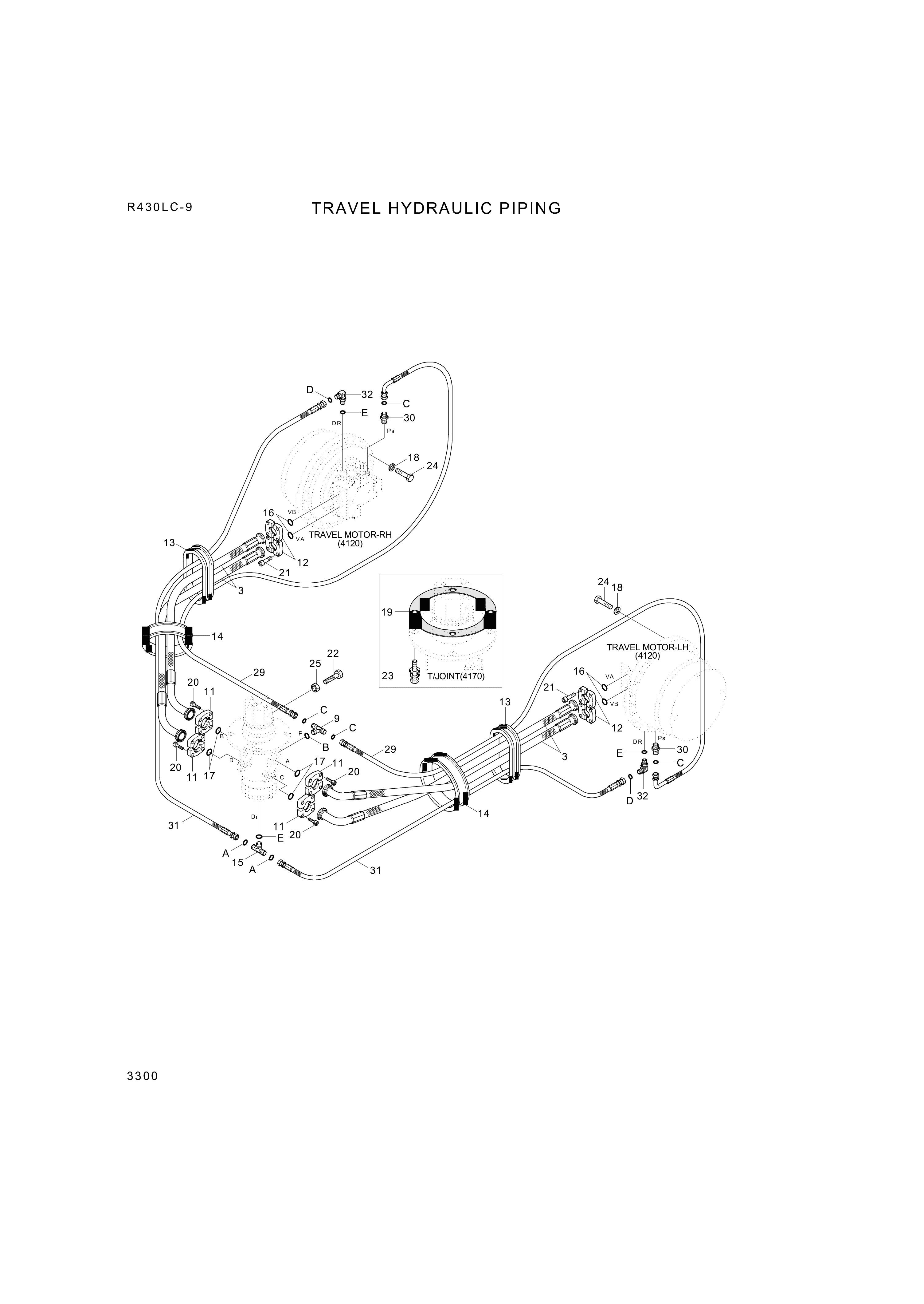 drawing for Hyundai Construction Equipment P930-042072 - HOSE ASSY-ORFS&THD