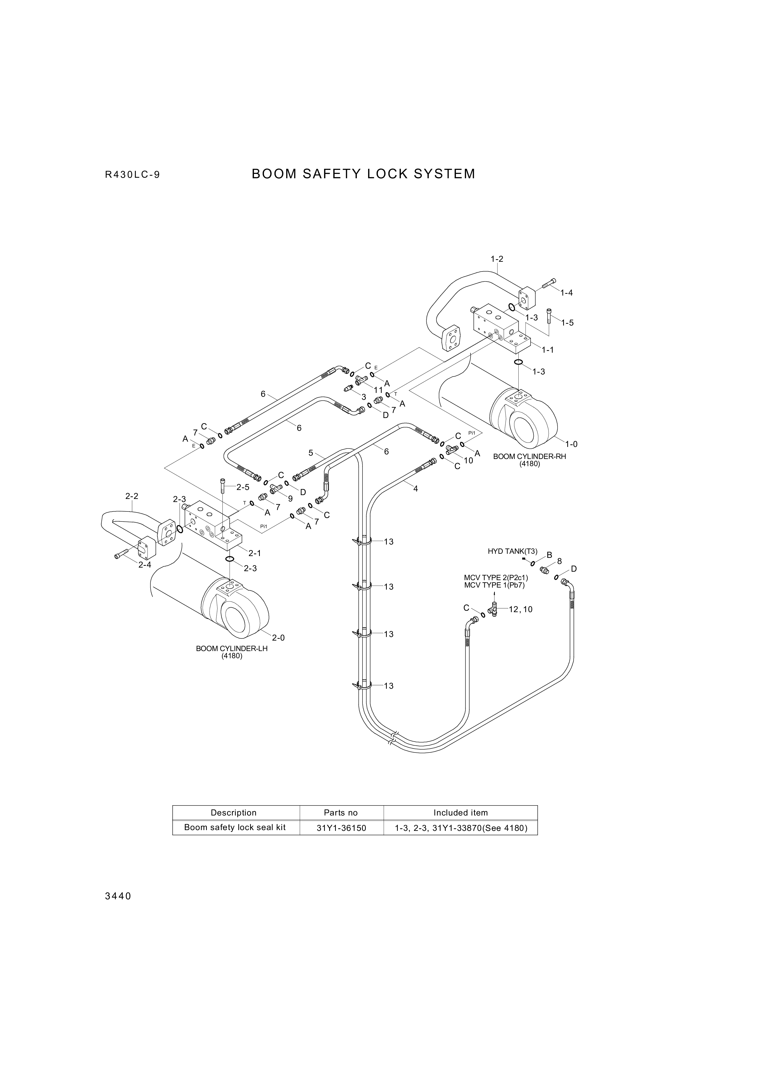 Technical drawing of Hyundai Construction Equipment P930-047014-AS HOSE ASSY-ORFS 0X90 with dimensions and layout