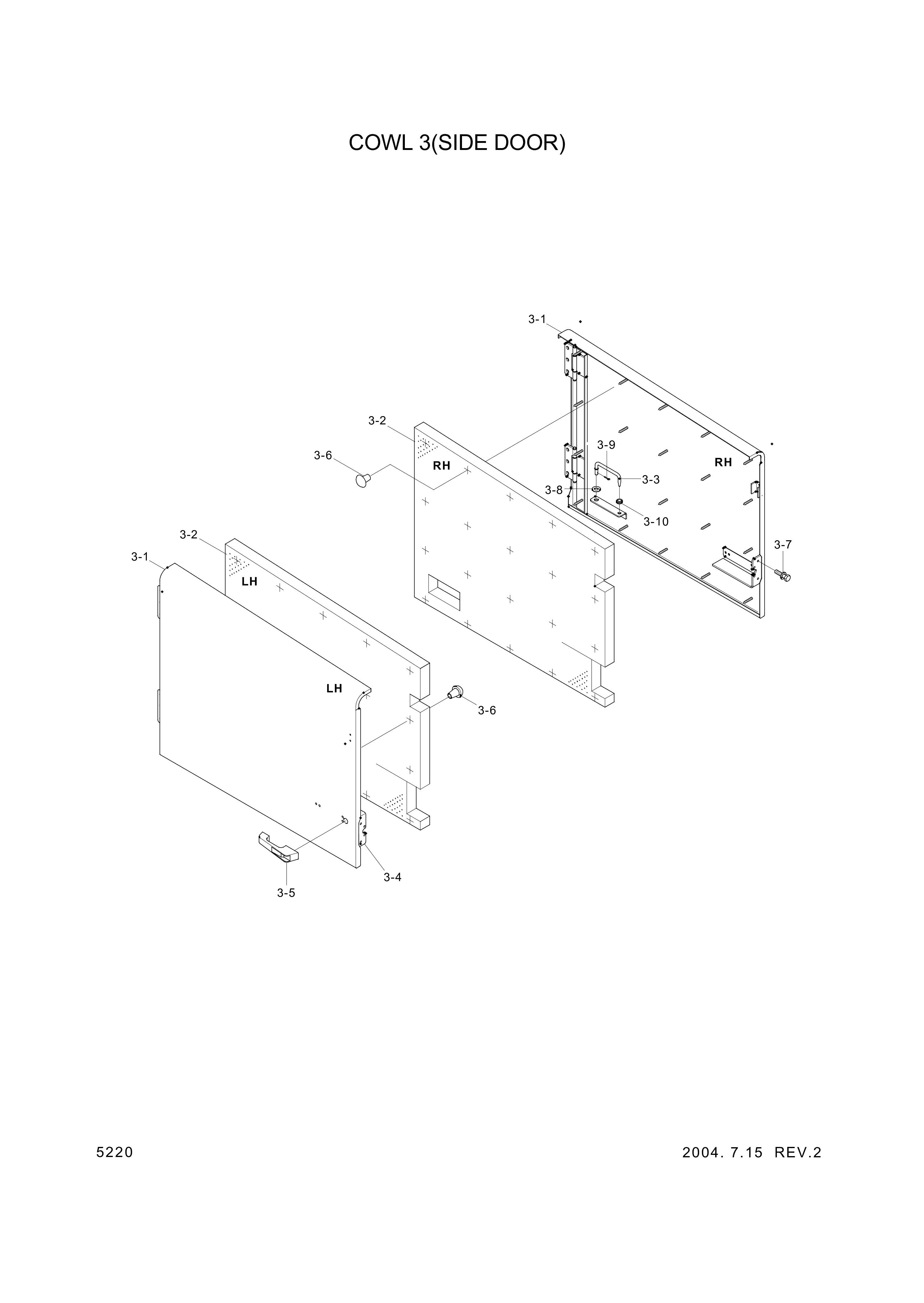 drawing for Hyundai Construction Equipment 74L3-11380 - HANDLE ASSY