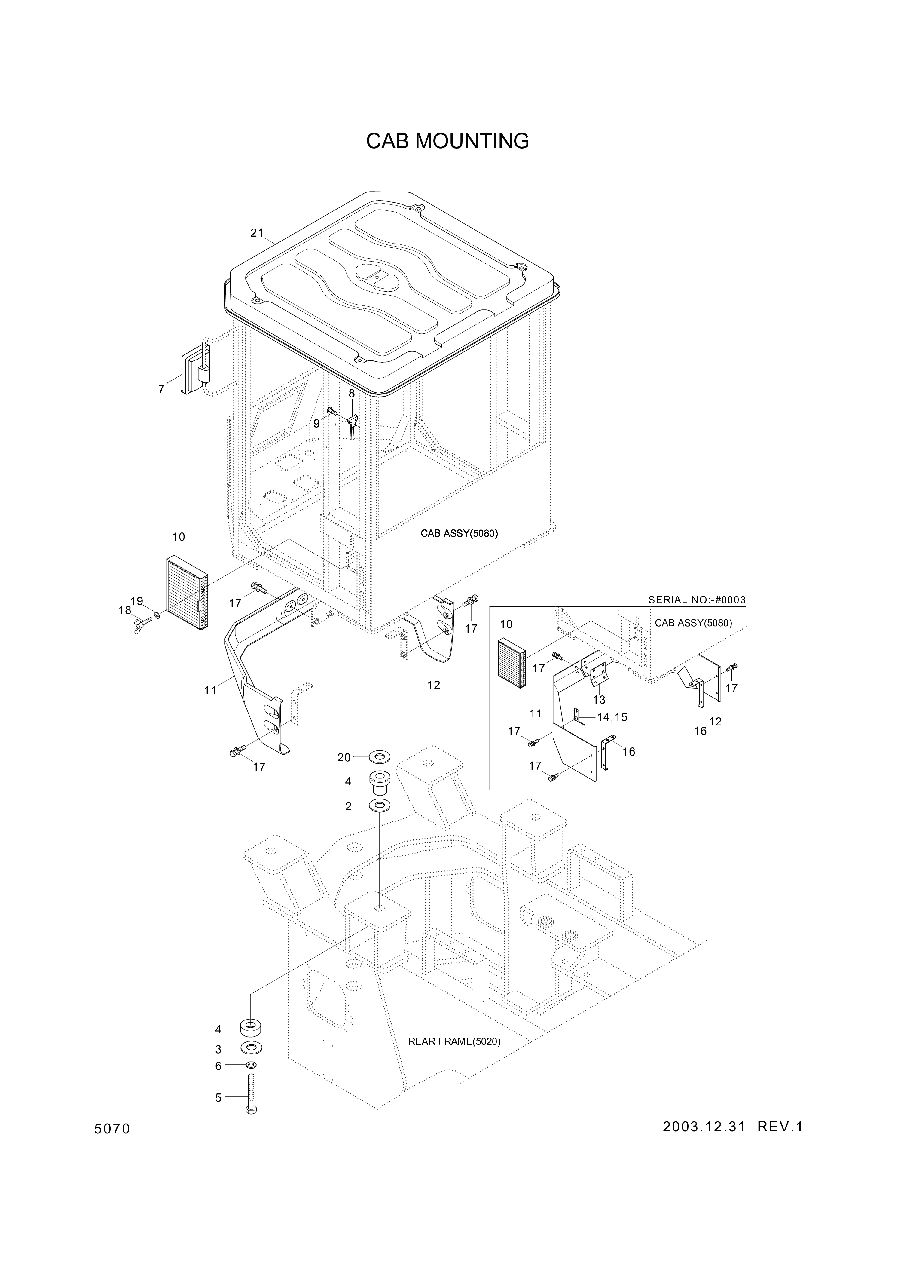 Technical drawing of Hyundai Construction Equipment S403-271002 WASHER-PLAIN with dimensions and layout (figure 2)
