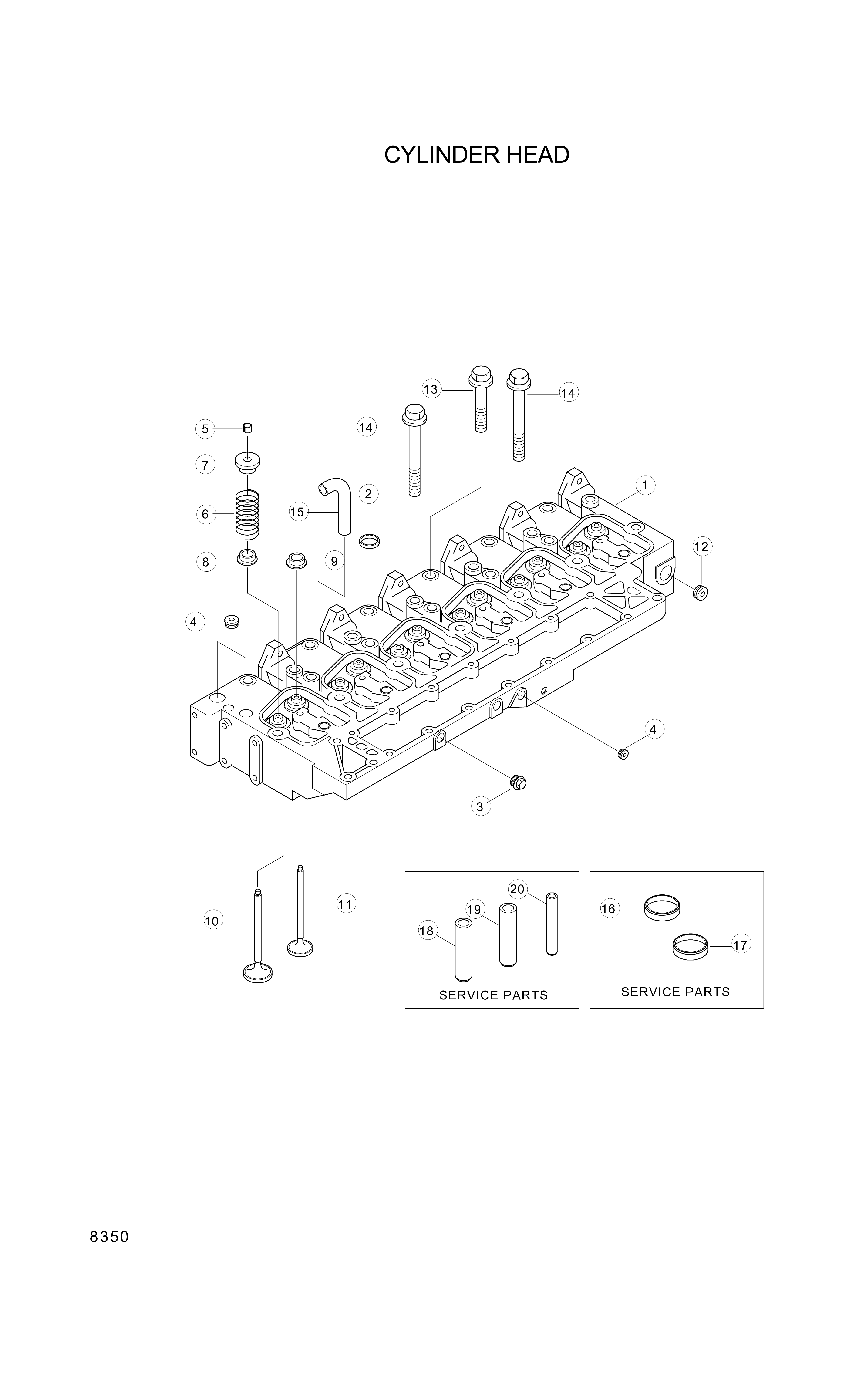 drawing for Hyundai Construction Equipment 3926700 - Spring-Valve