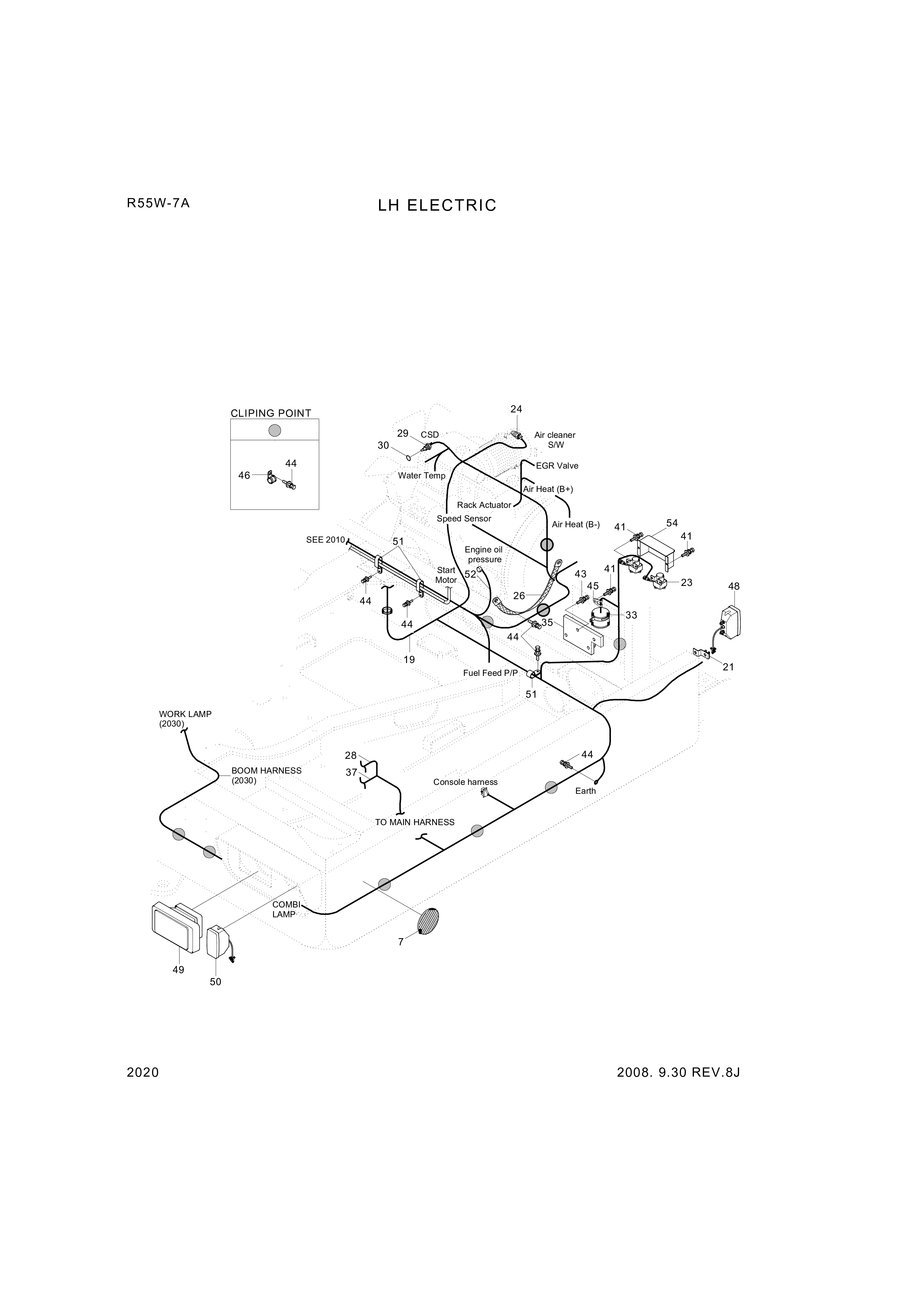 drawing for Hyundai Construction Equipment 330003050 - Sensor-Air Cleaner