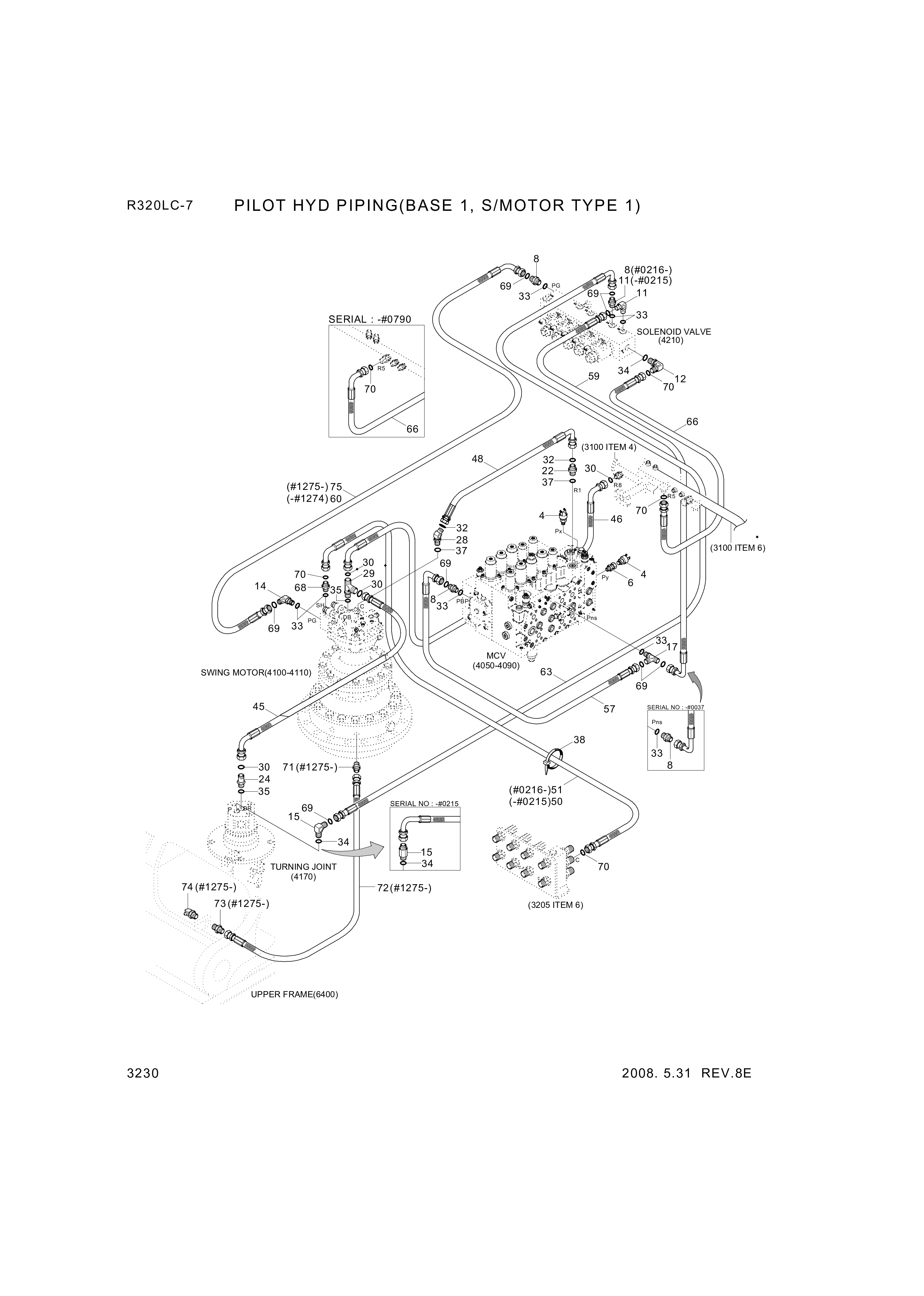 Technical drawing of Hyundai Construction Equipment P930-162015 HOSE ASSY-ORFS&amp;THD with dimensions and layout