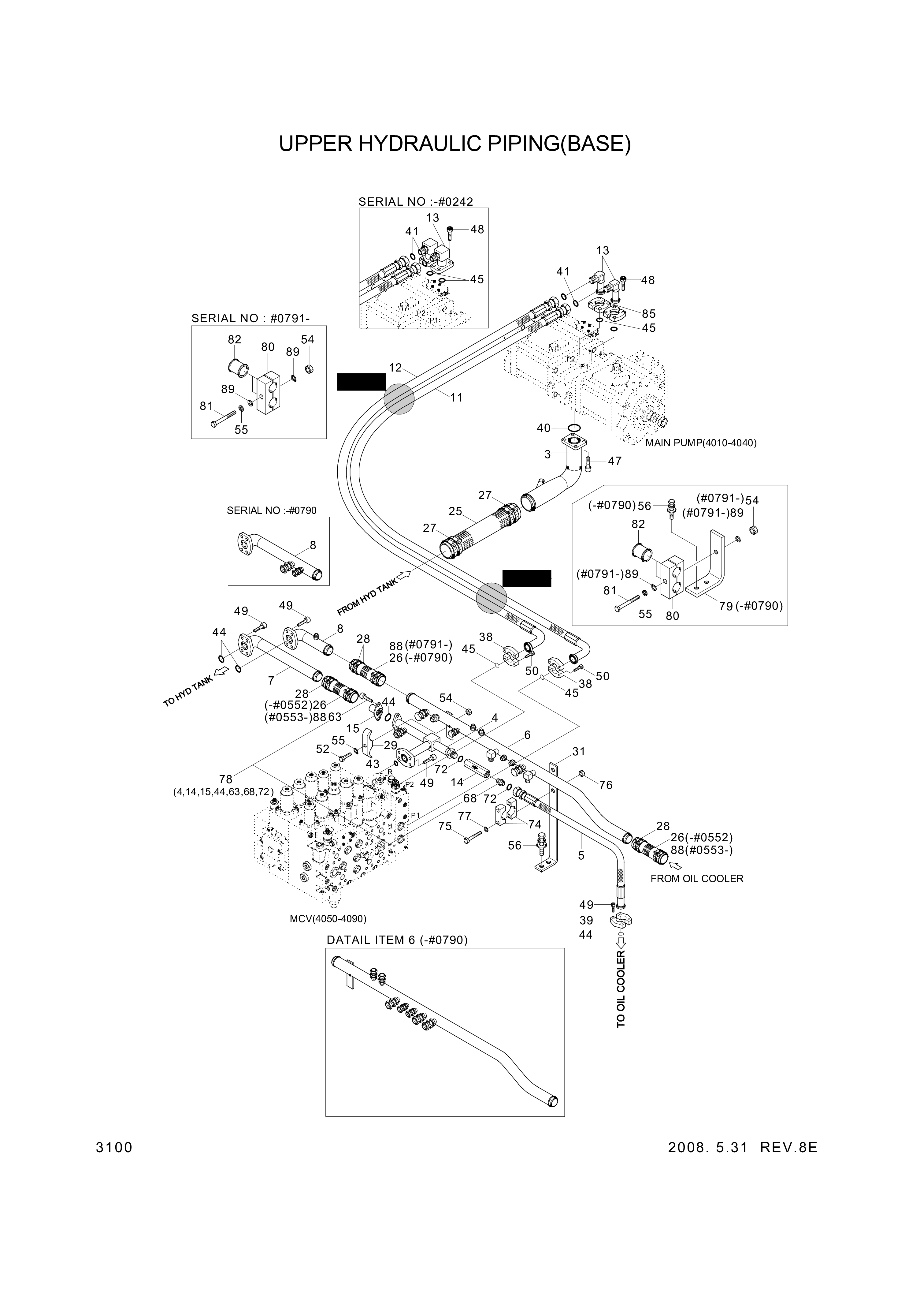 Technical drawing of Hyundai Construction Equipment 95113-04400 O-RING with dimensions and layout (figure 2)