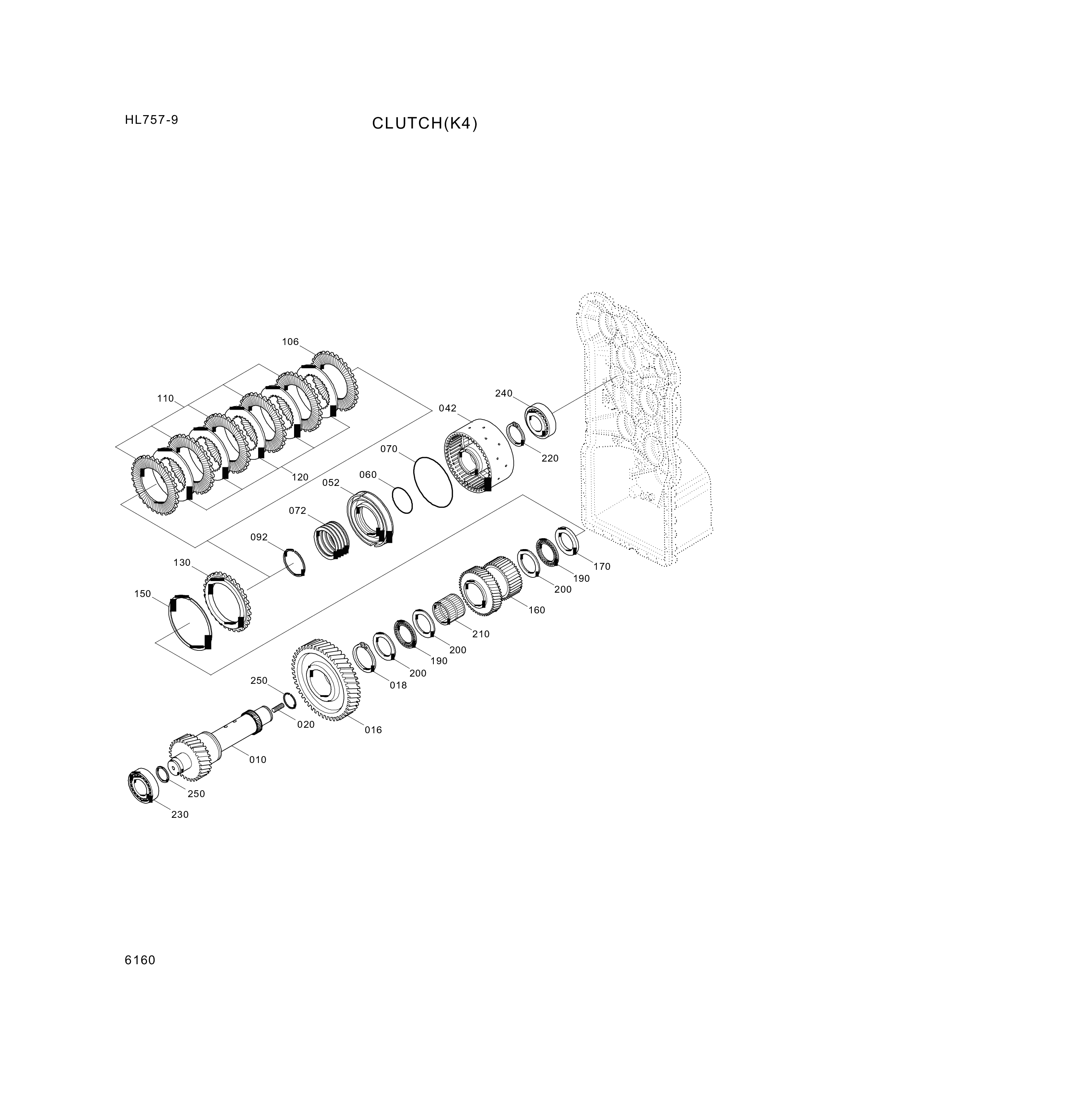 drawing for Hyundai Construction Equipment ZGAQ-01713 - COUPLING-CLUTCH