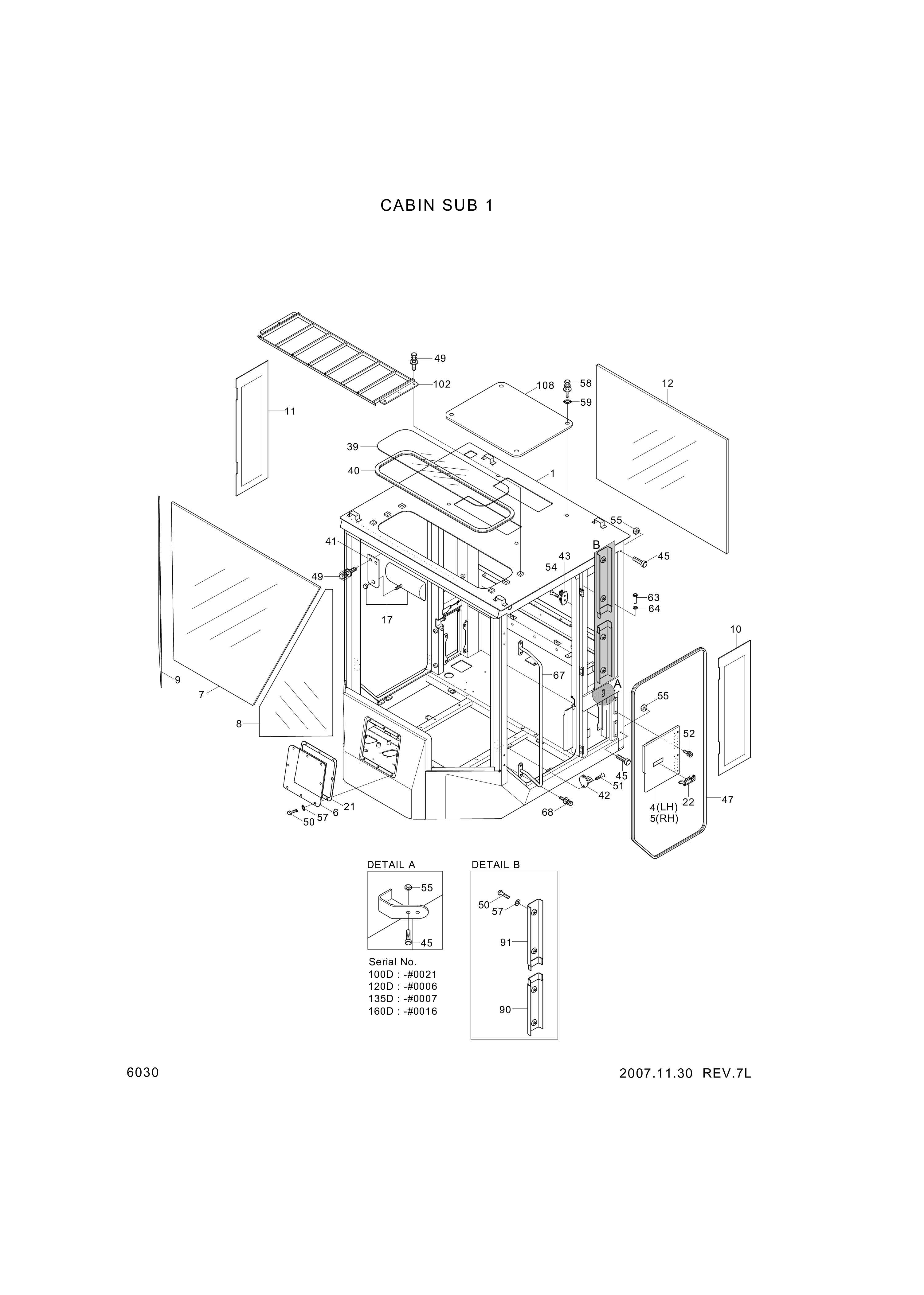 Technical drawing of Hyundai Construction Equipment S141-080162 BOLT-FLAT with dimensions and layout (figure 3)