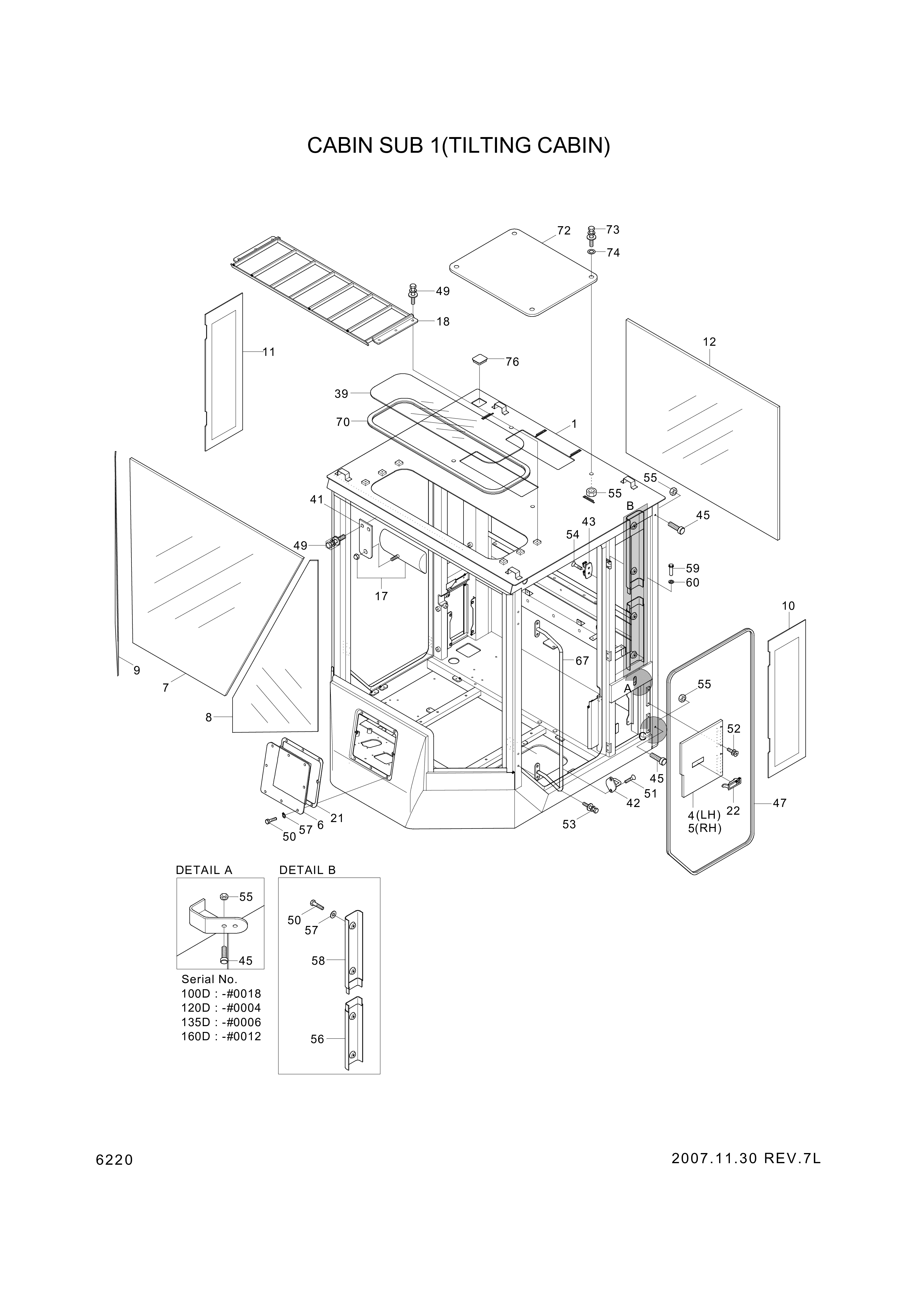Technical drawing of Hyundai Construction Equipment S141-080162 BOLT-FLAT with dimensions and layout (figure 4)