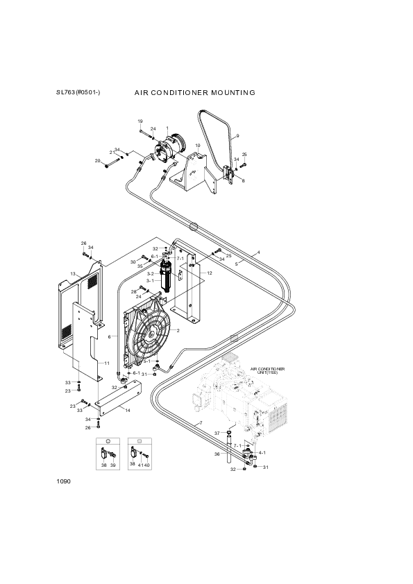 drawing for Hyundai Construction Equipment 11Q6-90040 - COMPRESSOR ASSY