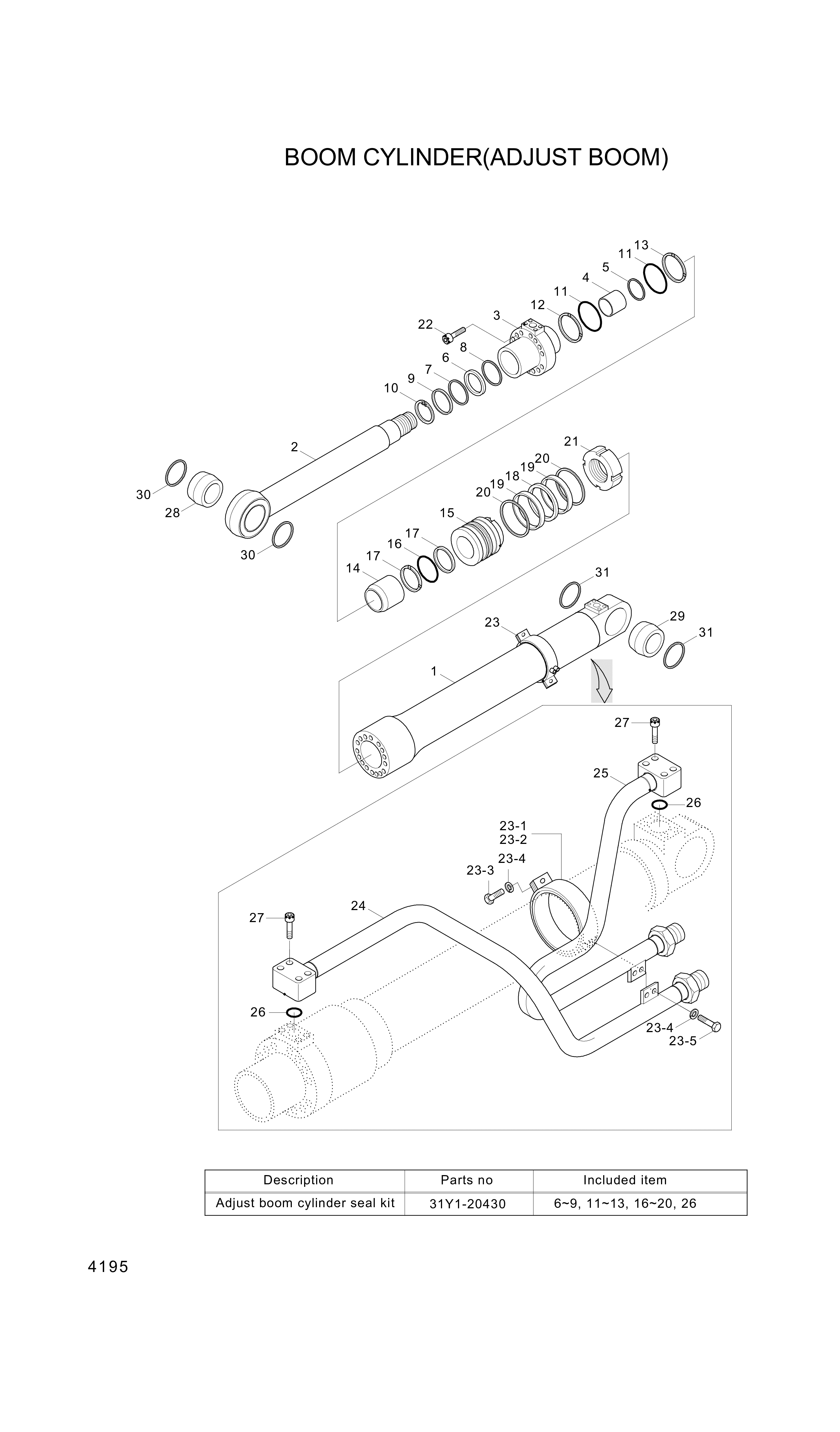 drawing for Hyundai Construction Equipment 000695 - RING-BACKUP