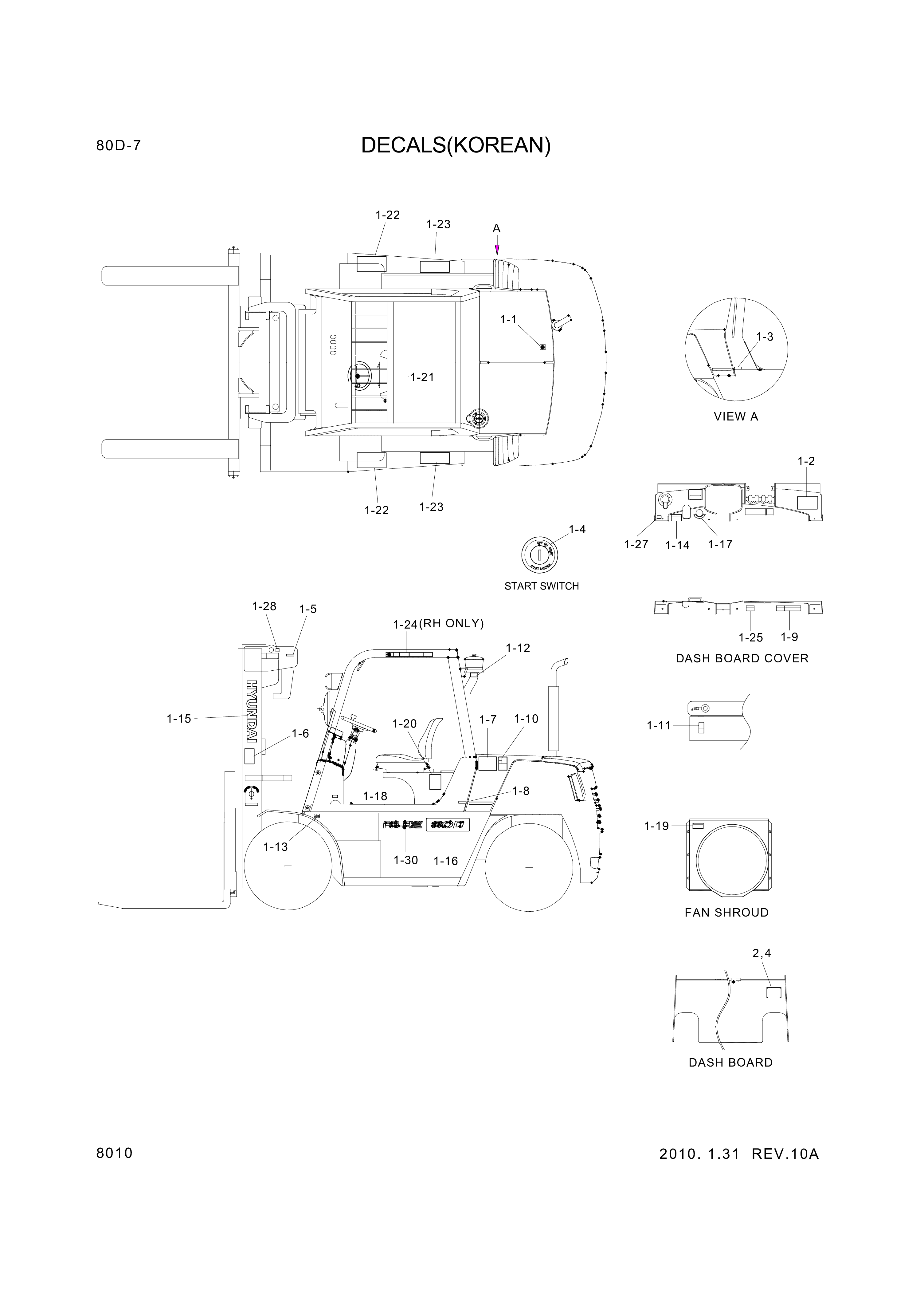 drawing for Hyundai Construction Equipment 95FQ-00120 - DECAL-FOLEX