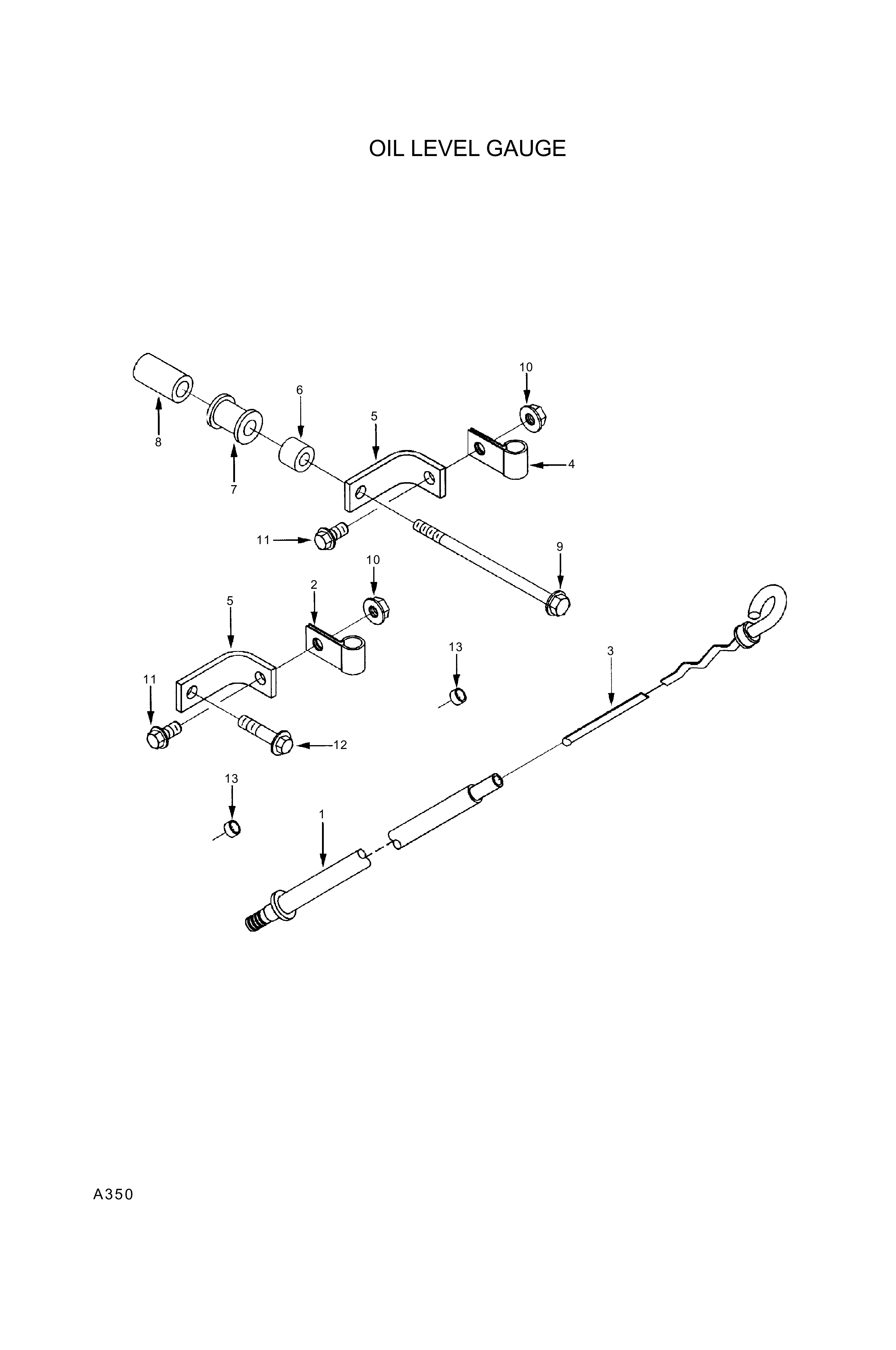 drawing for Hyundai Construction Equipment YUBP-05085 - PIPE-DIPSTICK