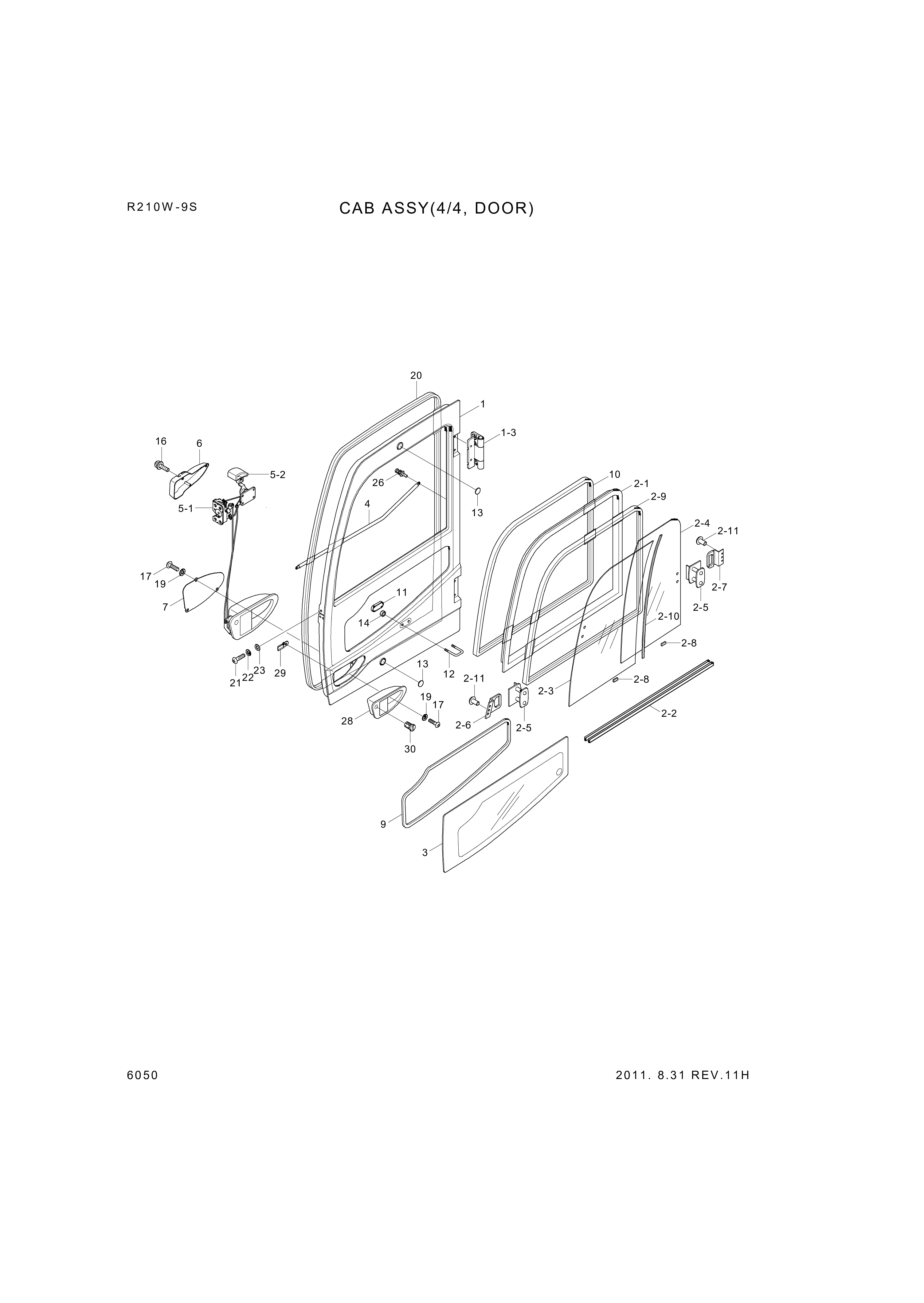 Technical drawing of Hyundai Construction Equipment S161-060256 BOLT-ROUND with dimensions and layout (figure 3)