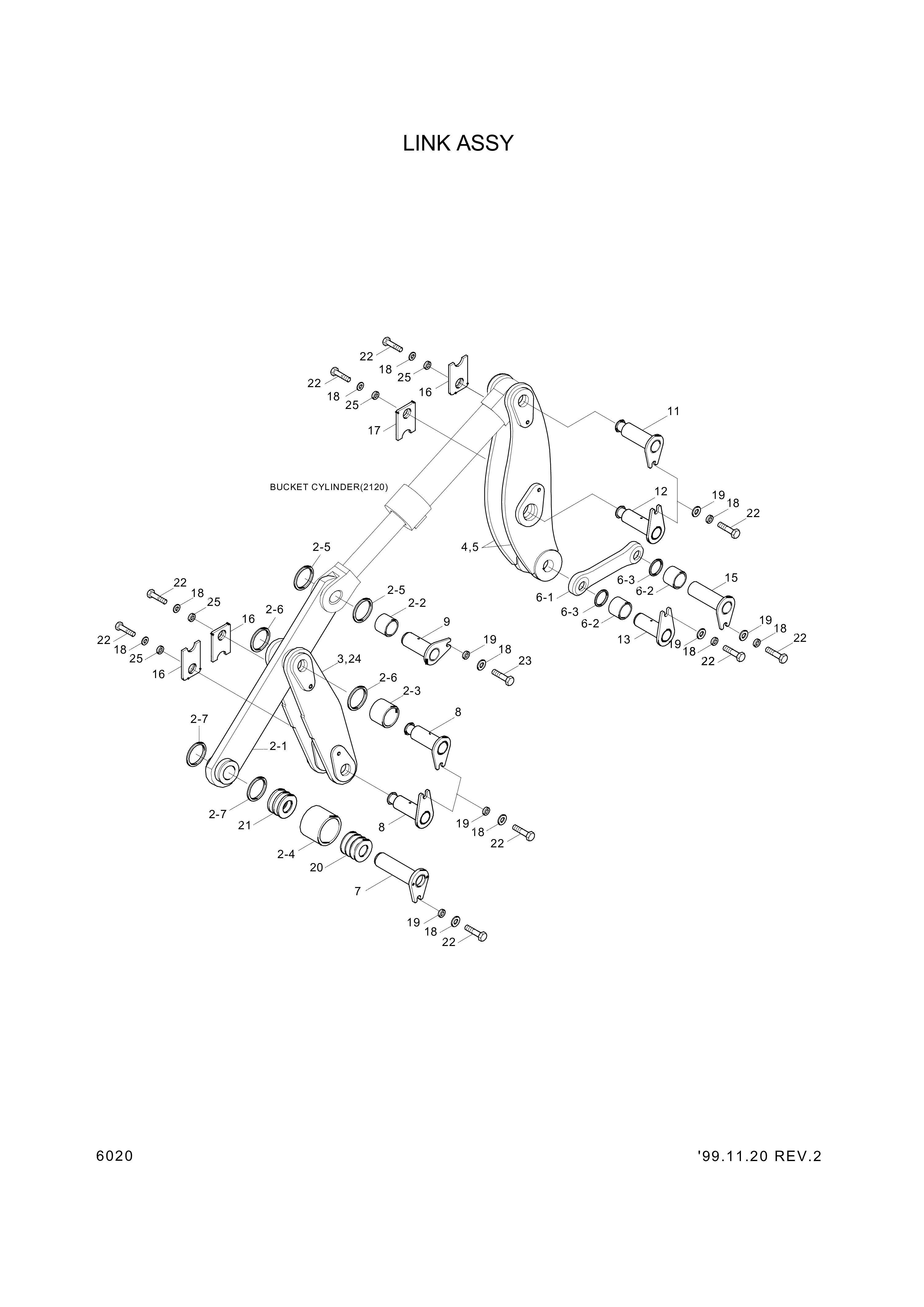 drawing for Hyundai Construction Equipment 64L3-30120 - Link Wa