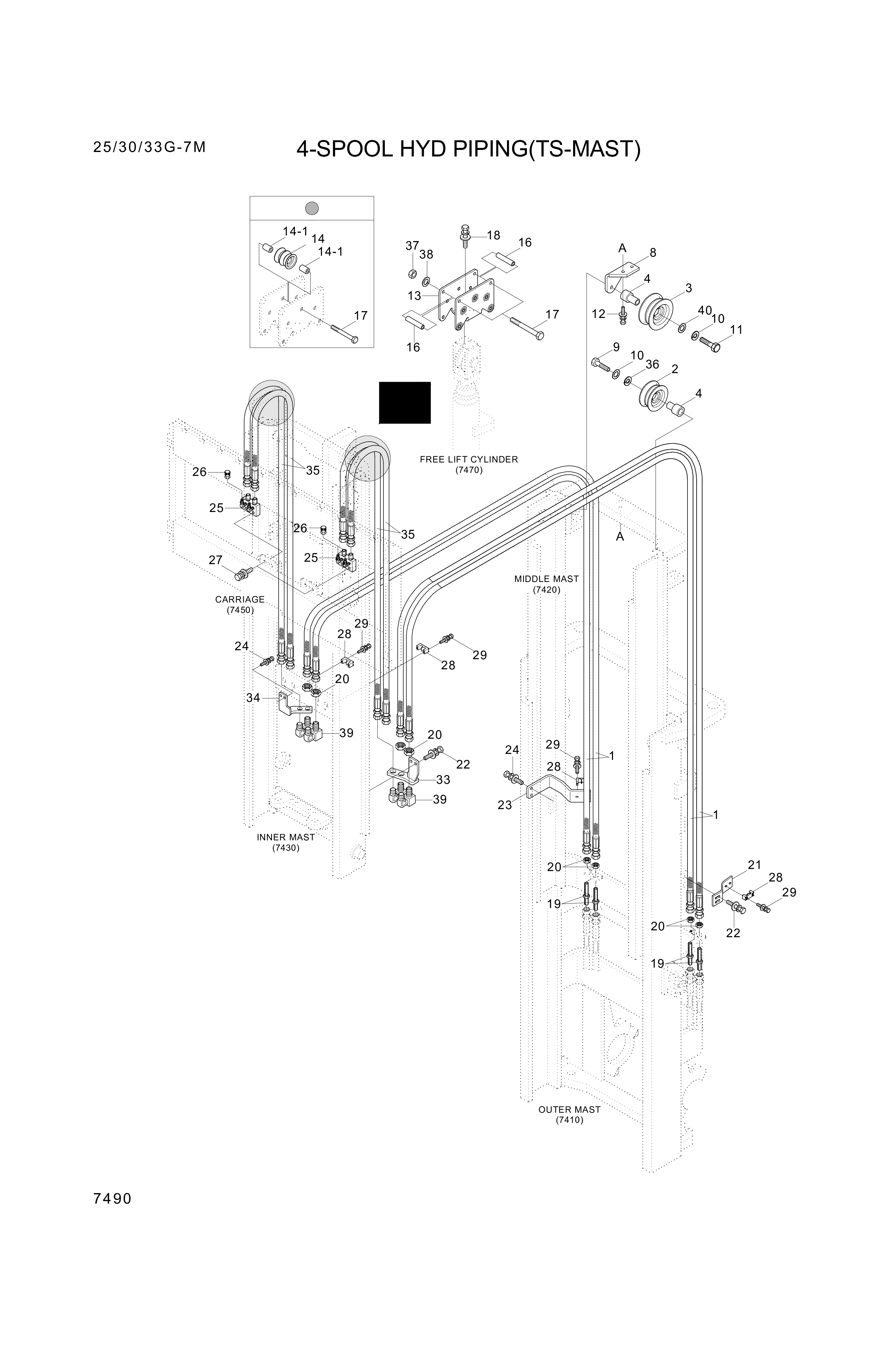 Technical drawing of Hyundai Construction Equipment S275-06000B NUT-SELF with dimensions and layout (figure 2)
