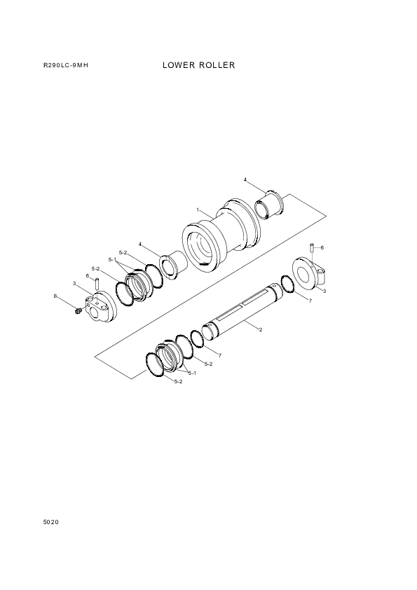 drawing for Hyundai Construction Equipment E181-22030 - SEAL SET