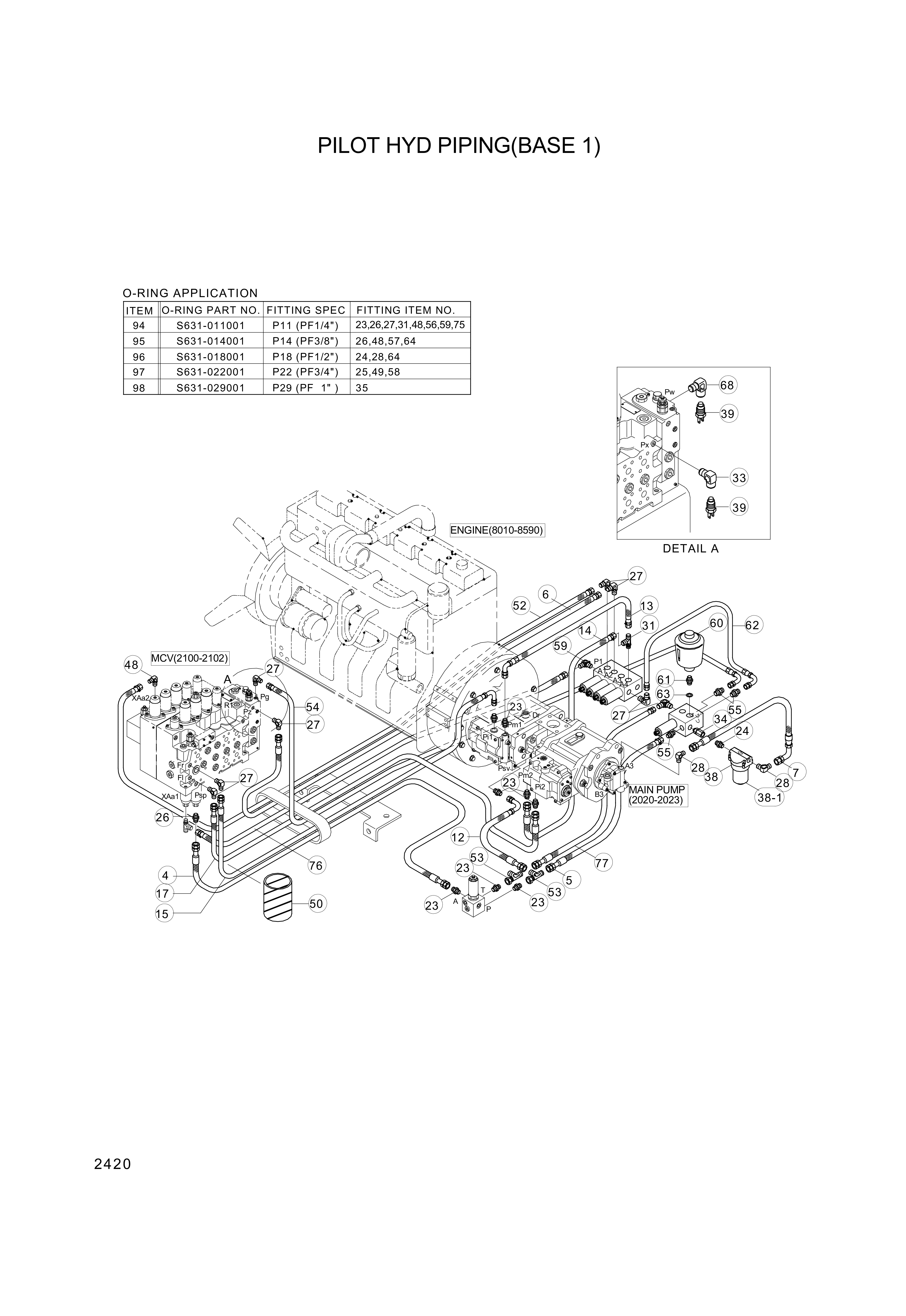 drawing for Hyundai Construction Equipment P010-110001 - CONNECTOR