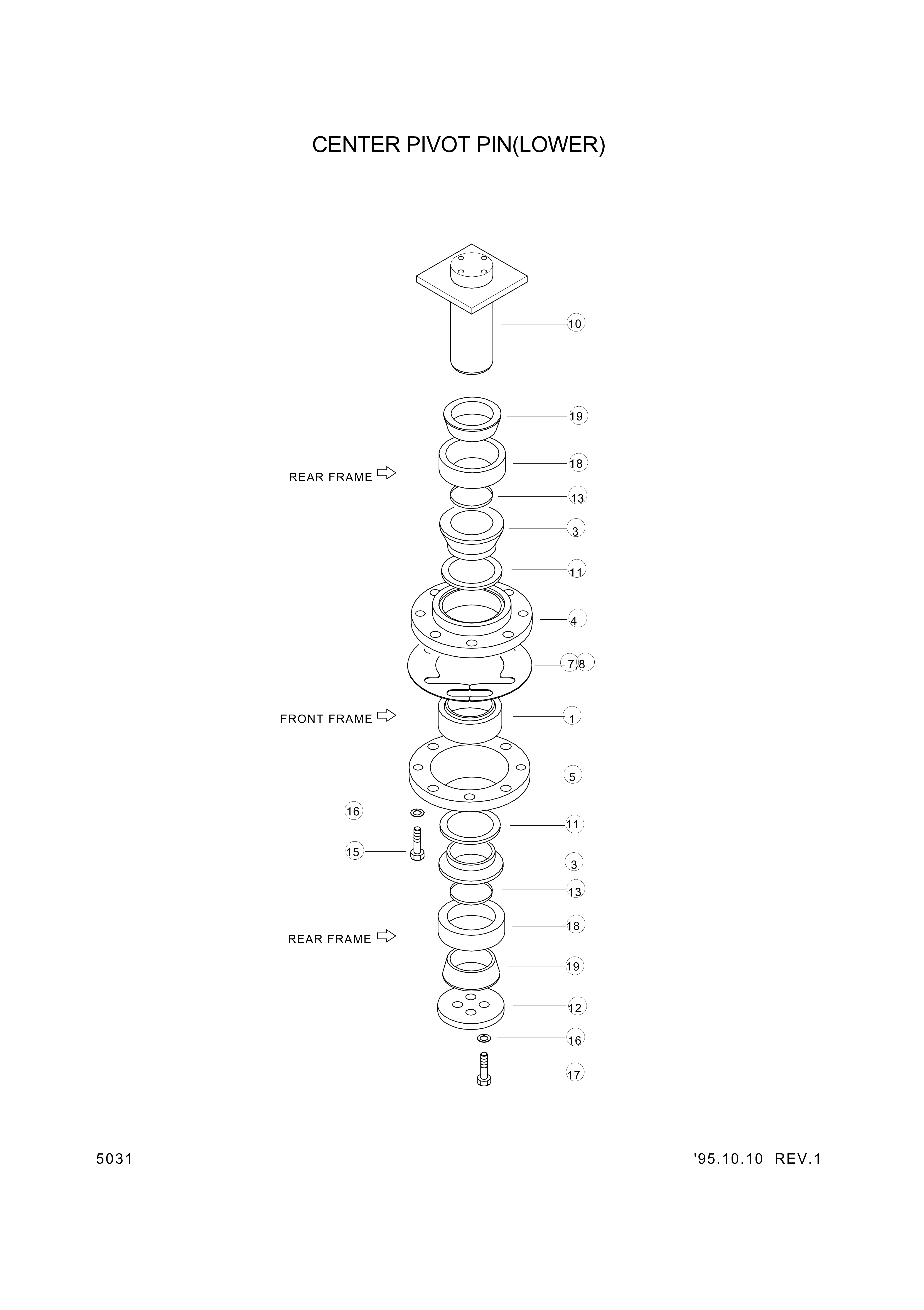 Technical drawing of Hyundai Construction Equipment S018-180402 BOLT-HEX with dimensions and layout (figure 2)