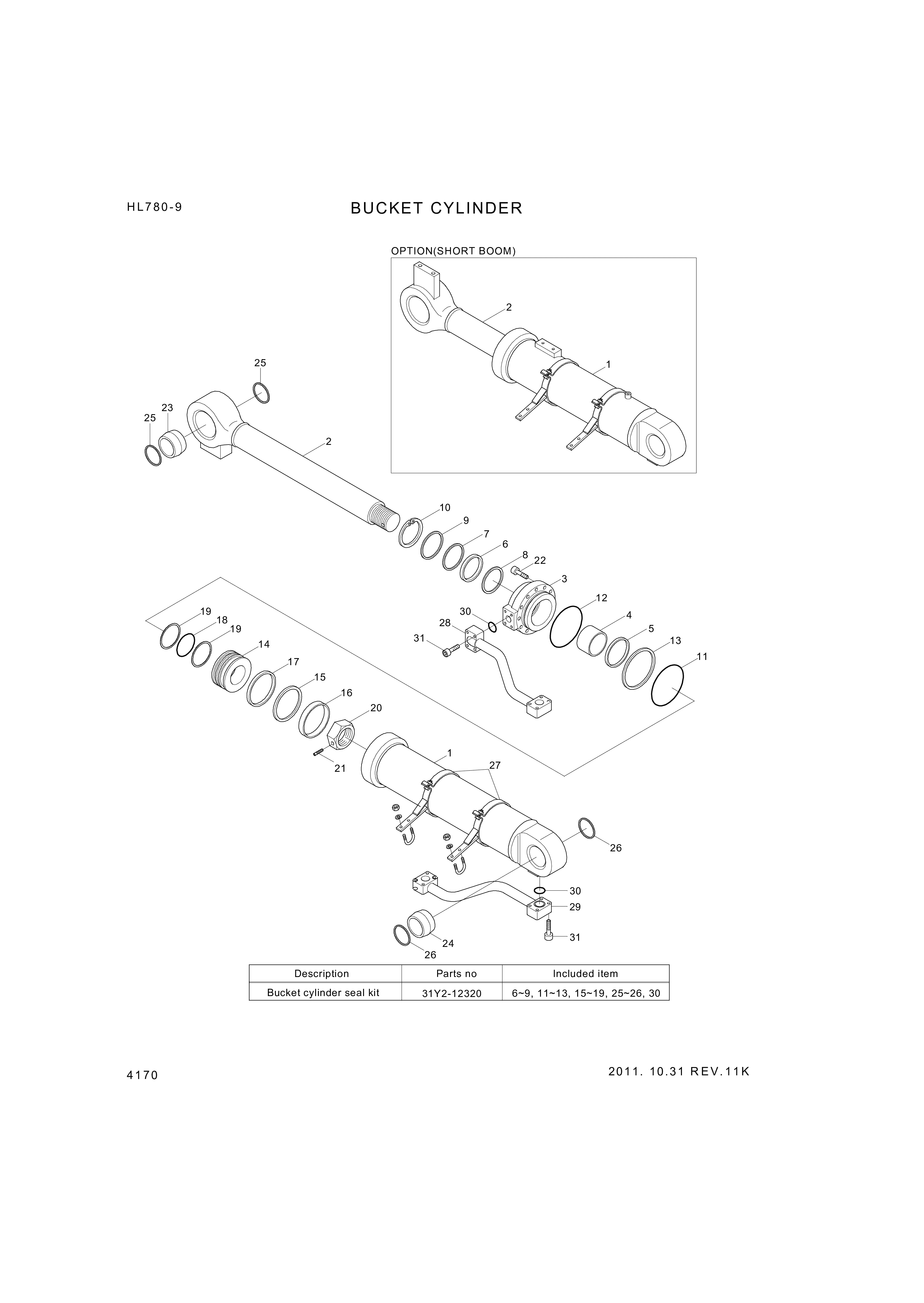 drawing for Hyundai Construction Equipment 340-19 - BOLT