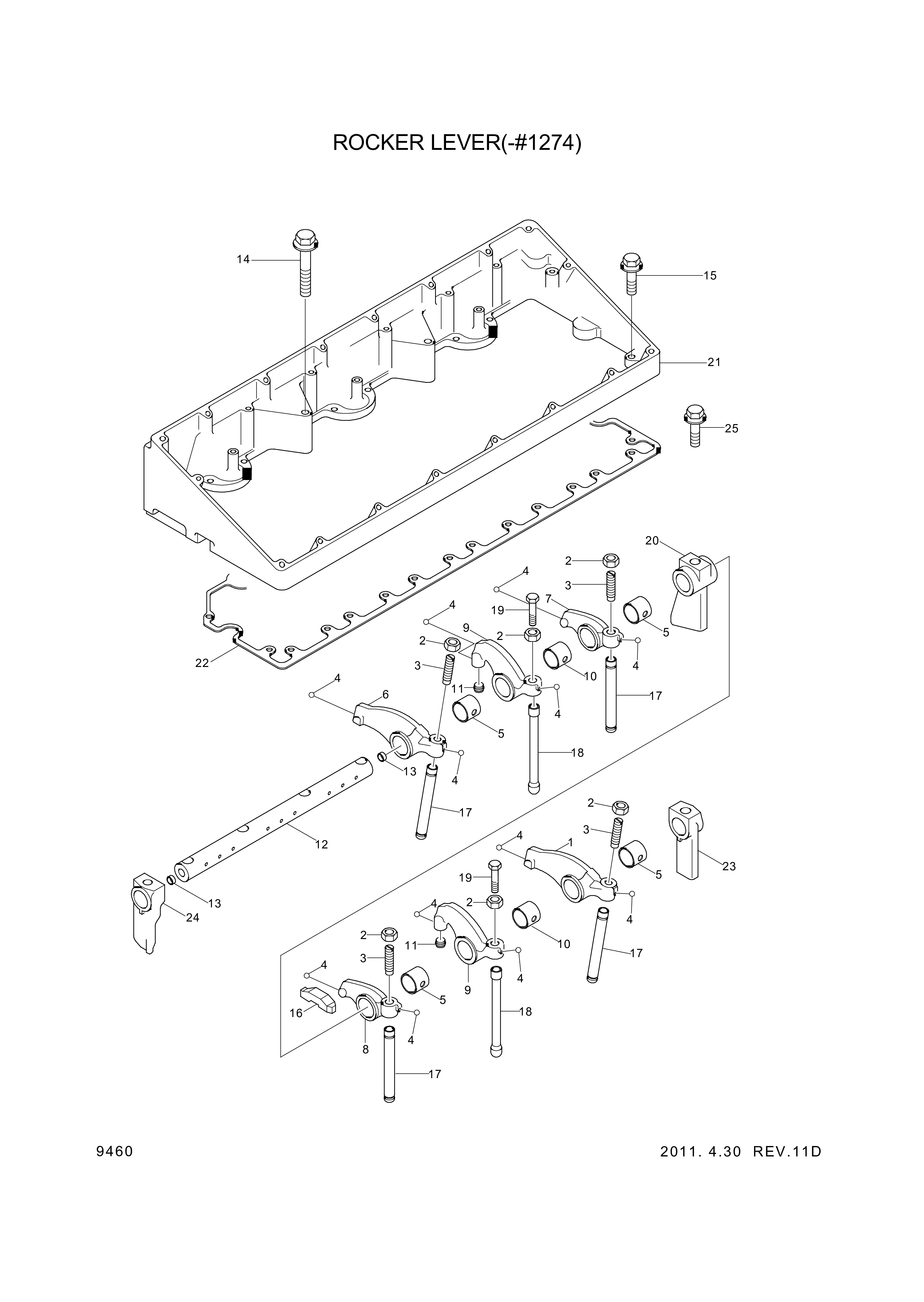 Technical drawing of Hyundai Construction Equipment YUBP-06805 SUPPORT with dimensions and layout