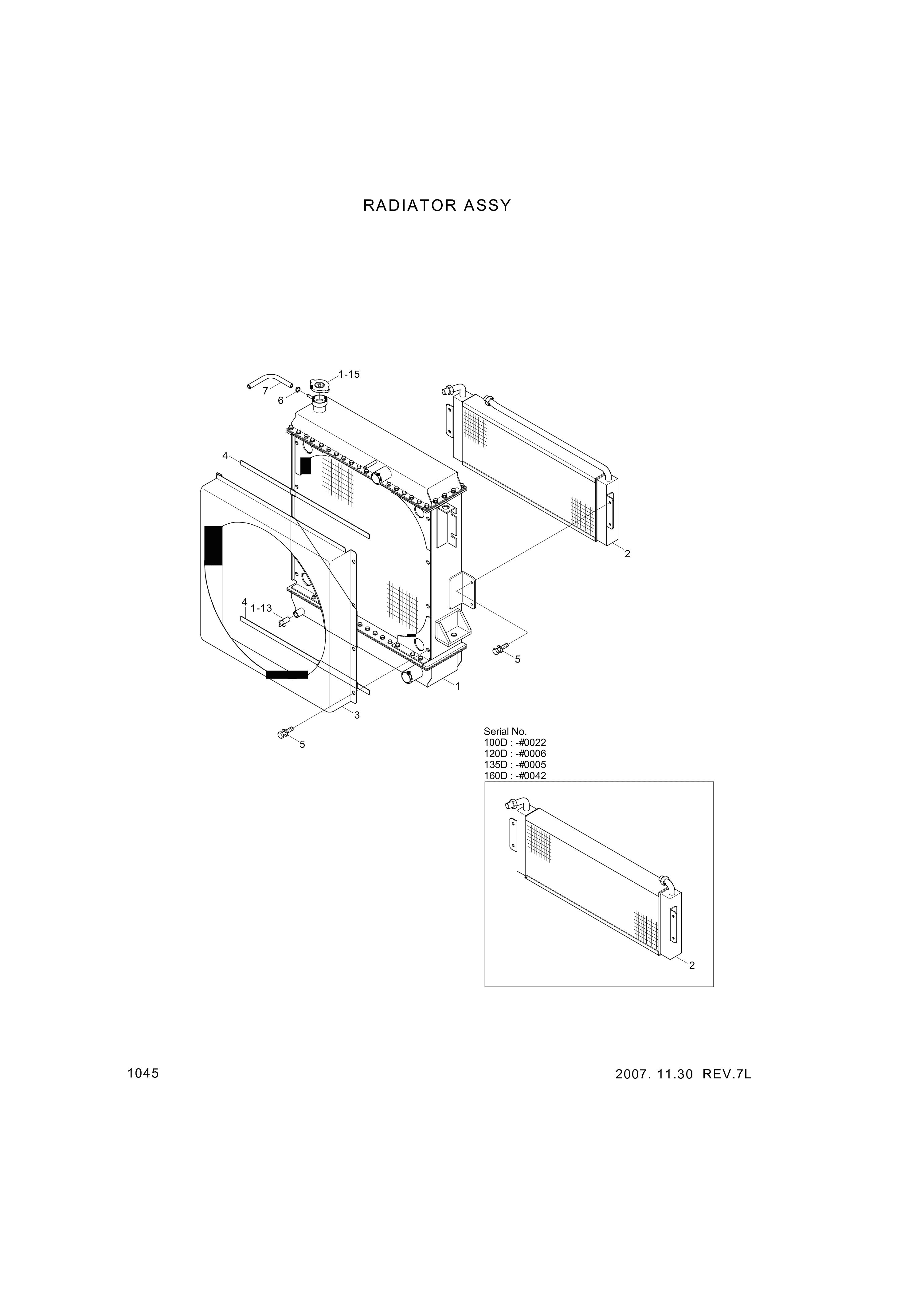 Technical drawing of Hyundai Construction Equipment 96302500 Overflow Hose with dimensions and layout