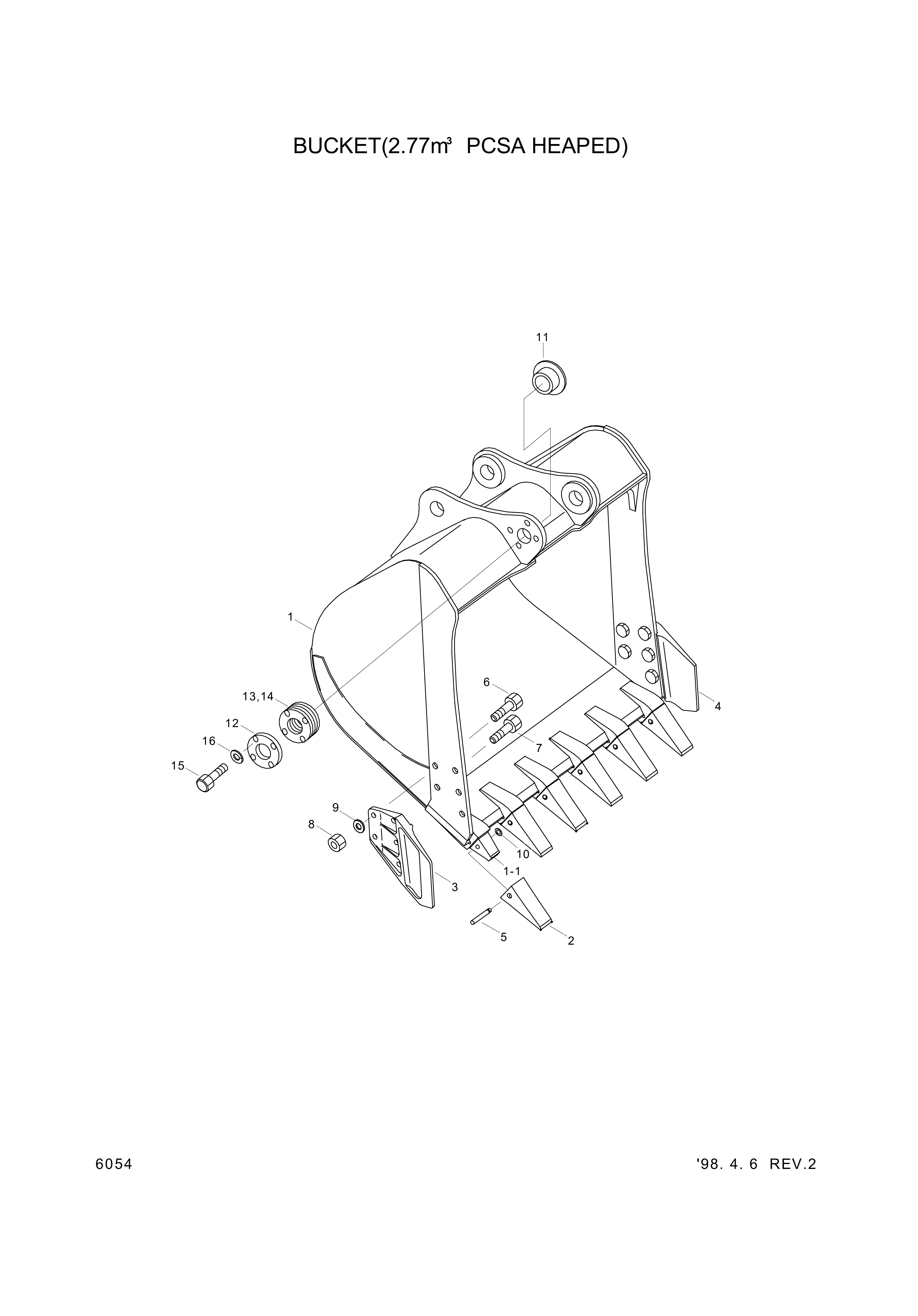 Technical drawing of Hyundai Construction Equipment 61E7-0103 SIDECUTTER-RH with dimensions and layout (figure 5)