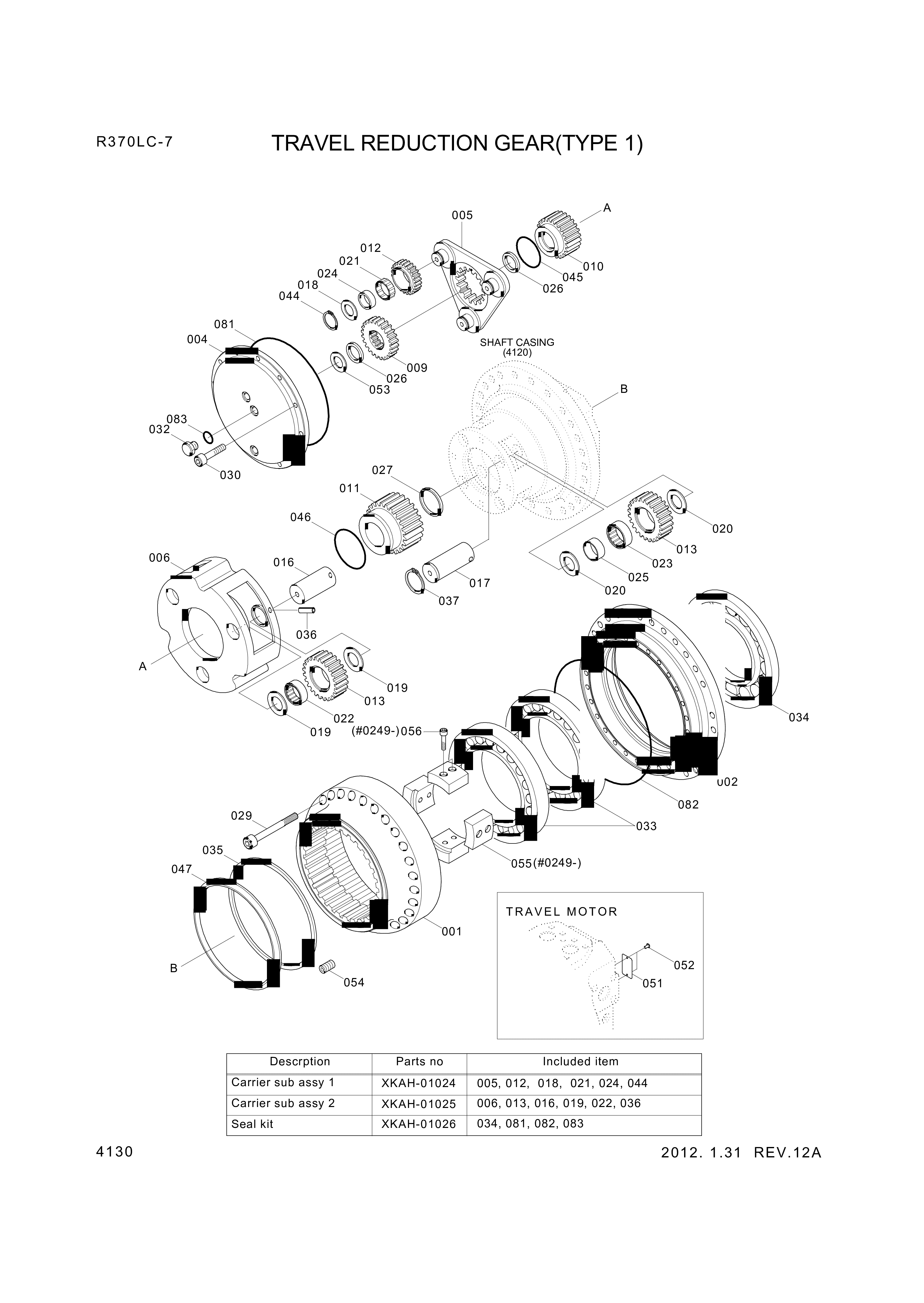 Technical drawing of Hyundai Construction Equipment XKAH-00986 RIVET-SCREW with dimensions and layout