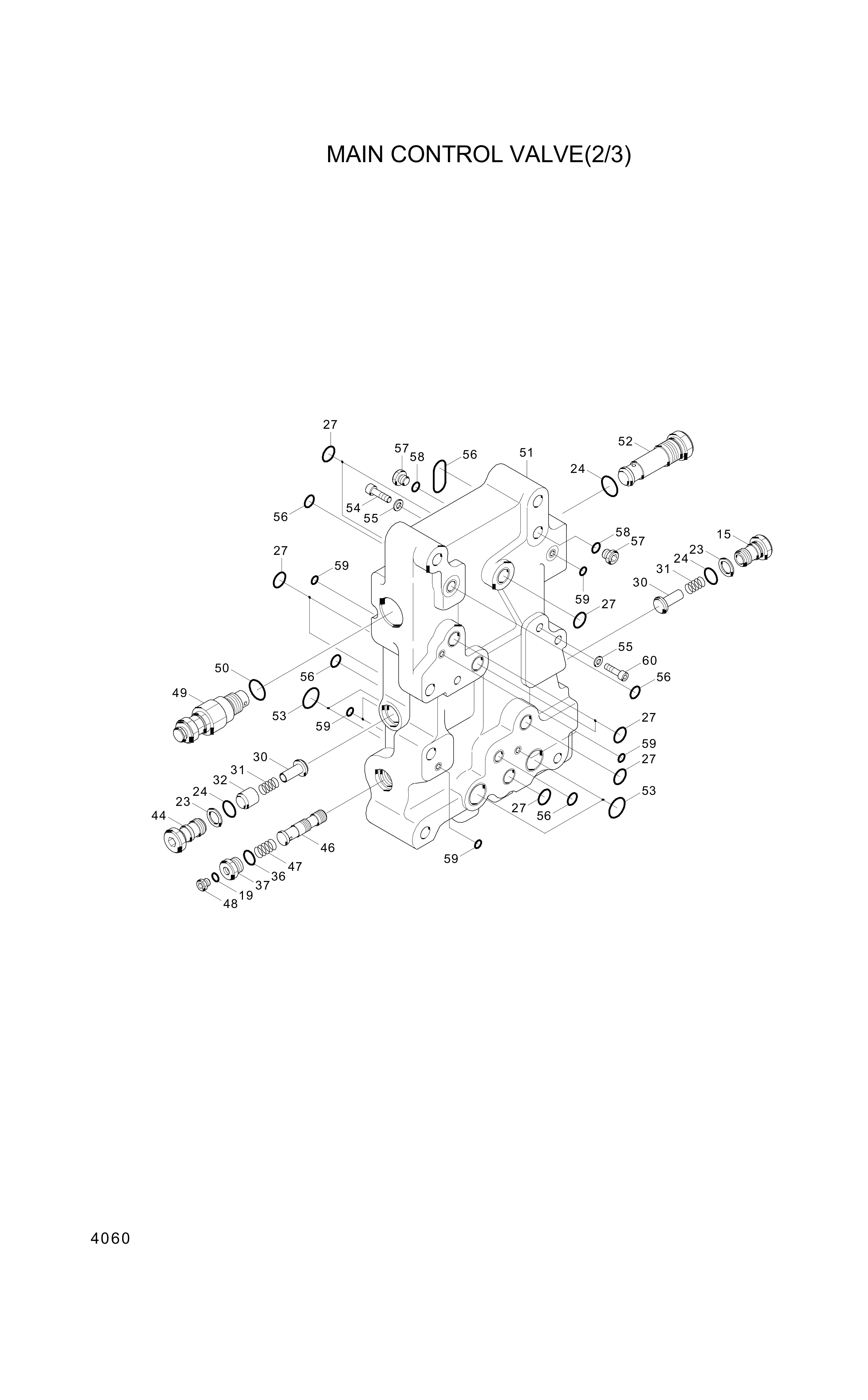Technical drawing of Hyundai Construction Equipment 3513-252 CHECK with dimensions and layout (figure 2)