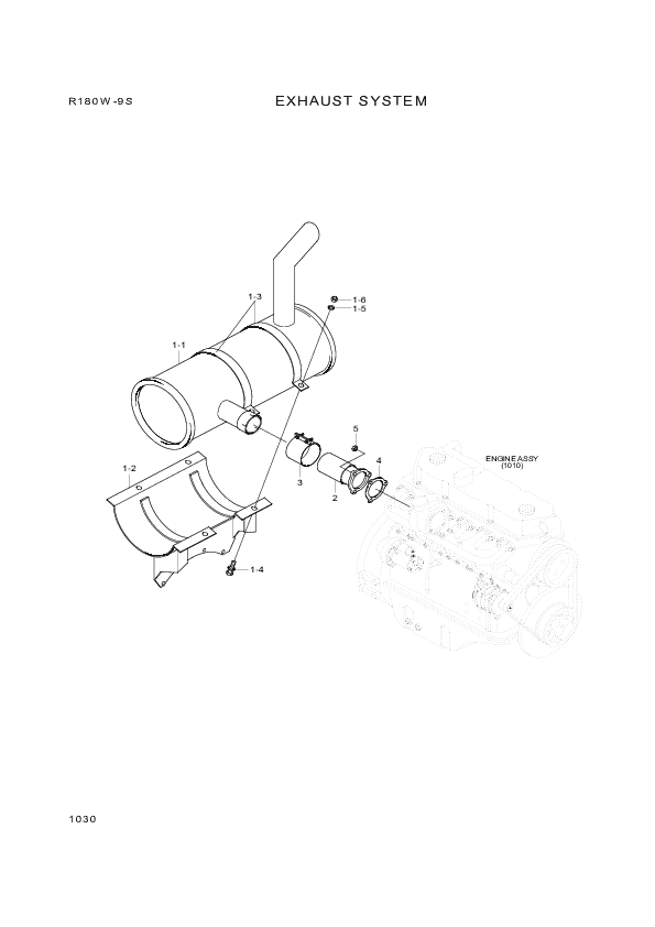 Technical drawing of Hyundai Construction Equipment S206-101006 NUT-HEX with dimensions and layout (figure 3)