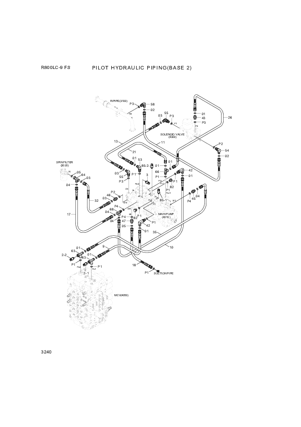 drawing for Hyundai Construction Equipment P930-082021 - HOSE ASSY-ORFS&THD