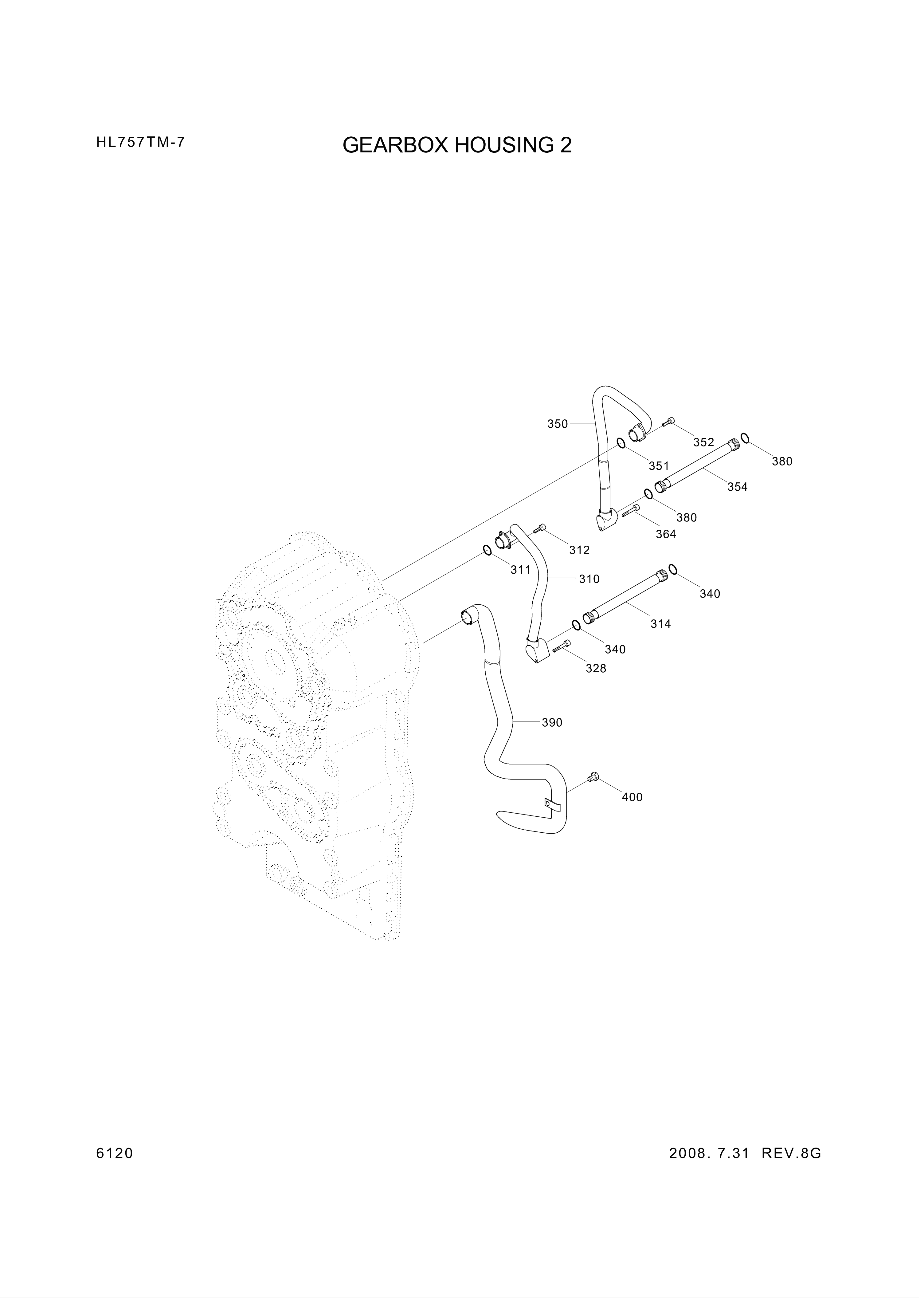 Technical drawing of Hyundai Construction Equipment ZGAQ-01504 SCREW-CAP with dimensions and layout (figure 5)