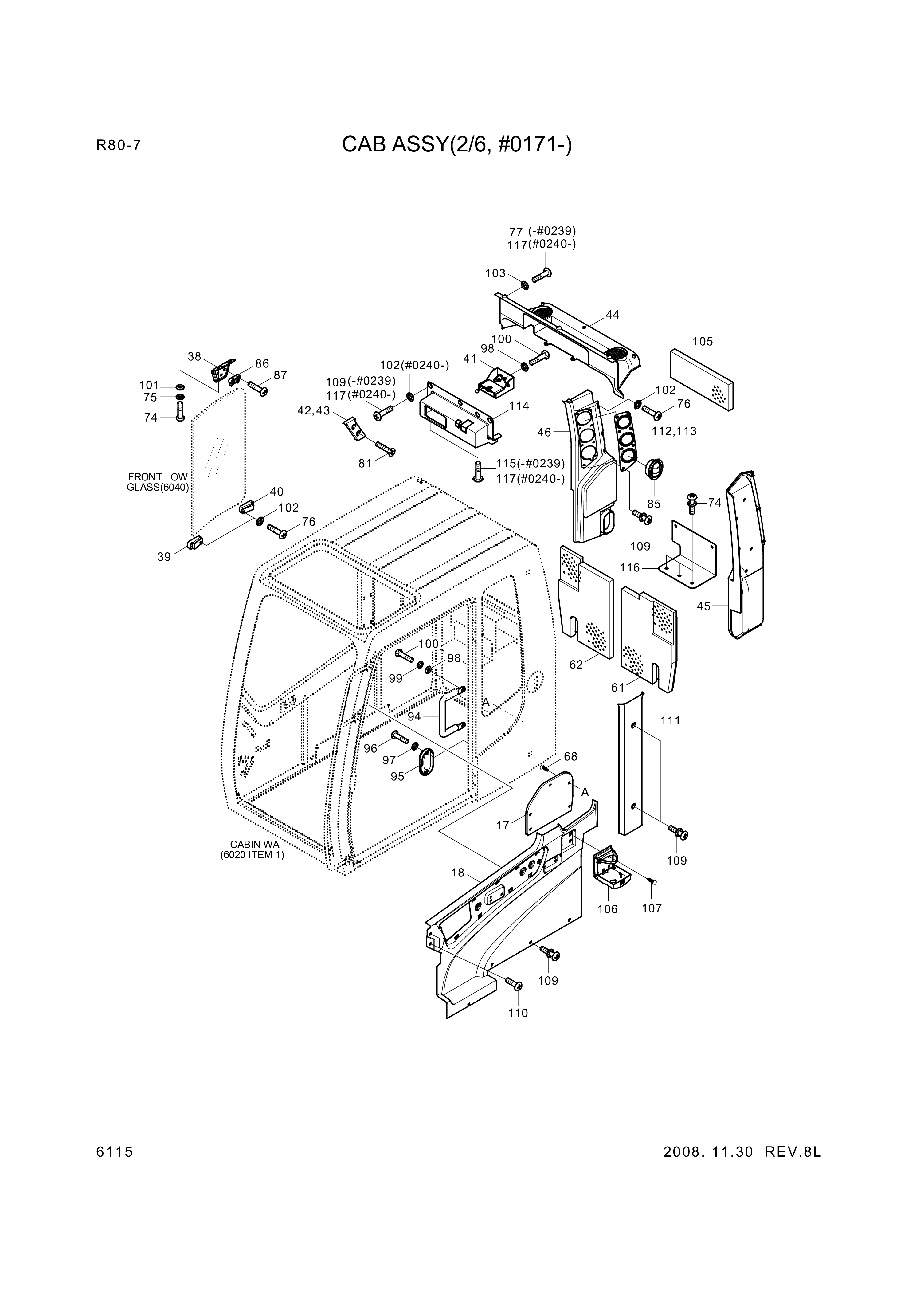 Technical drawing of Hyundai Construction Equipment S151-050126 BOLT-TAP with dimensions and layout (figure 5)