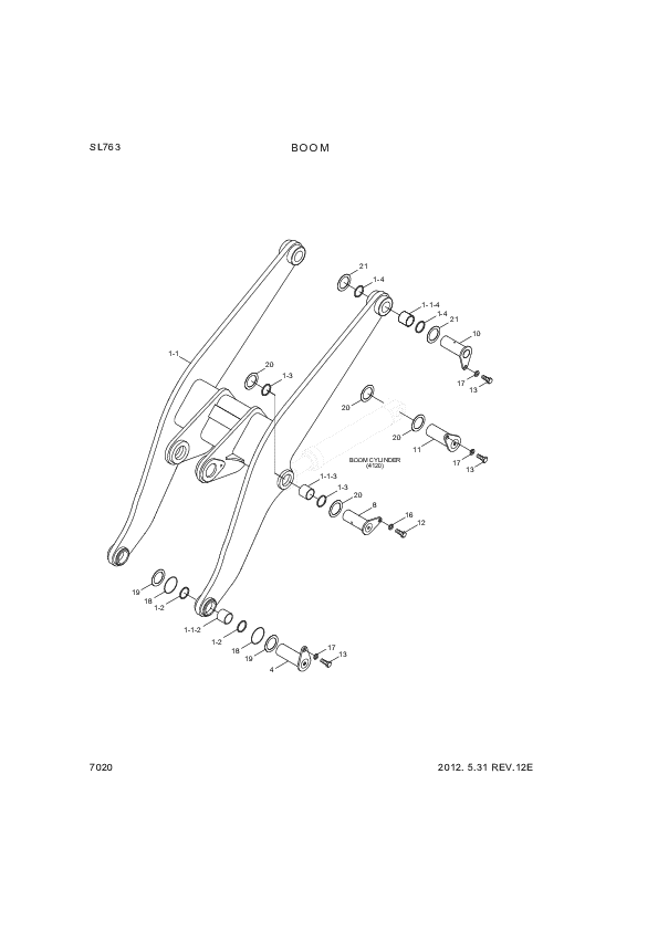 drawing for Hyundai Construction Equipment 61L1-2053 - SEAL-DUST