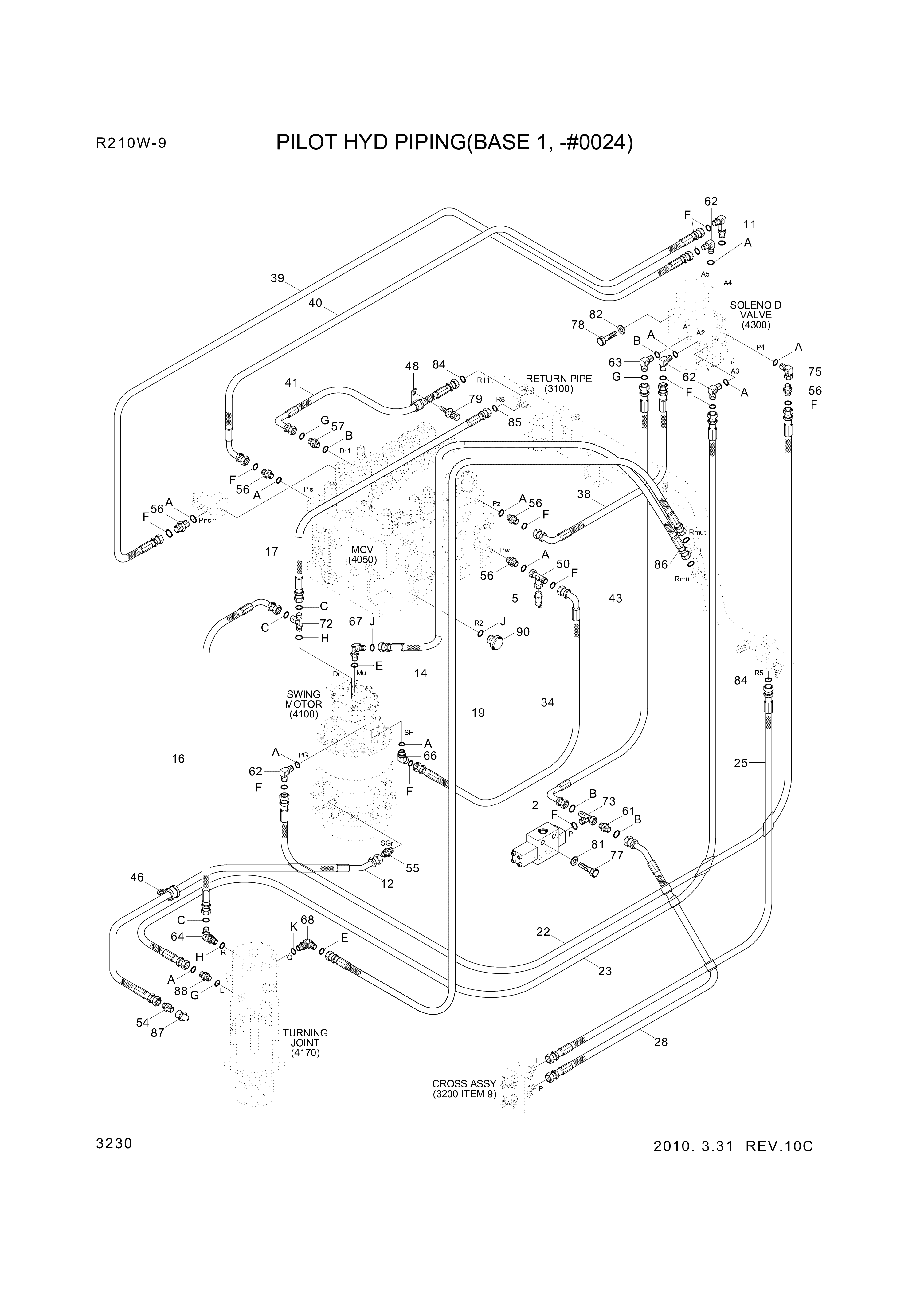 drawing for Hyundai Construction Equipment P930-042041 - HOSE ASSY-ORFS&THD