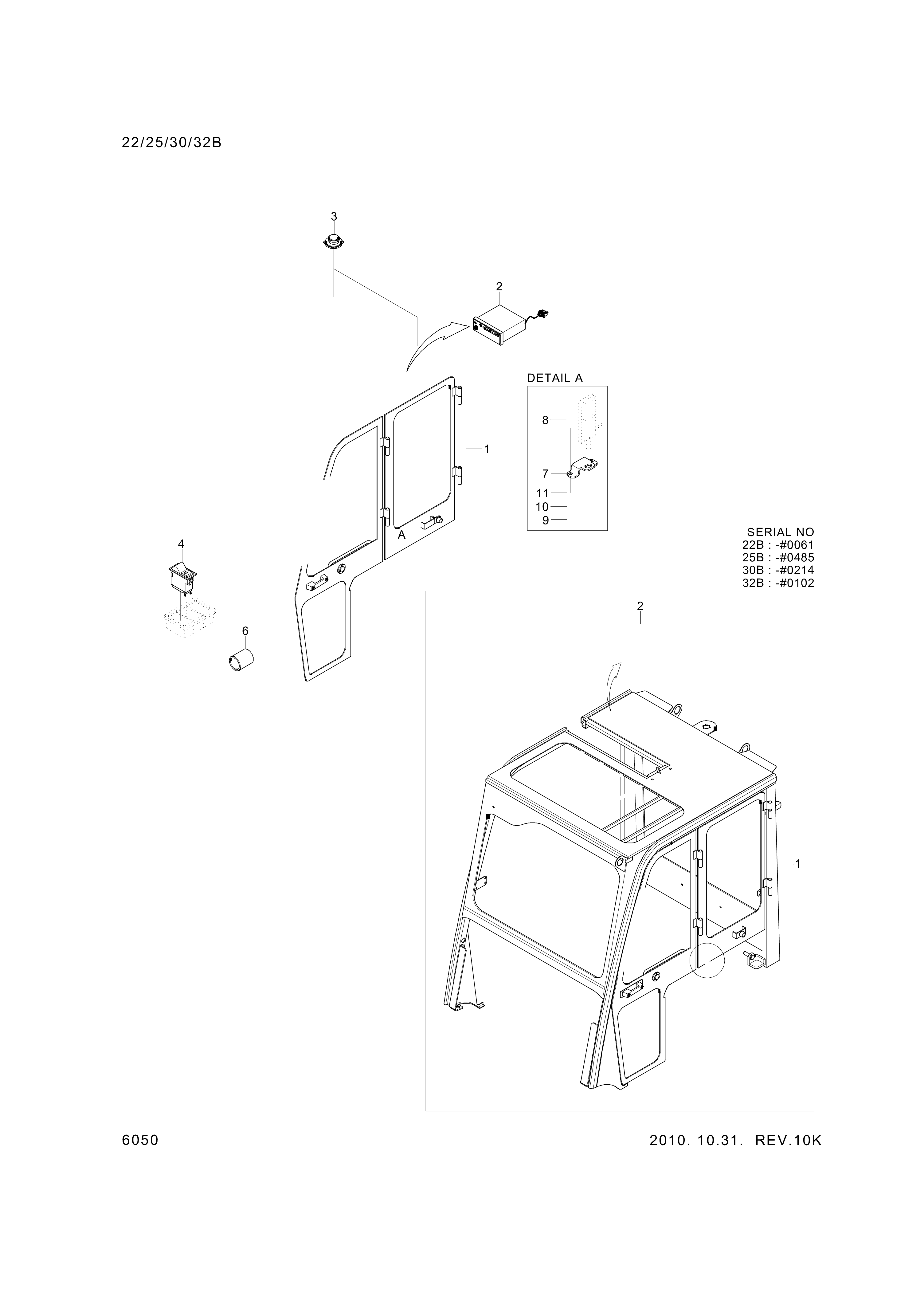 Technical drawing of Hyundai Construction Equipment S275-06000B NUT-SELF with dimensions and layout (figure 3)