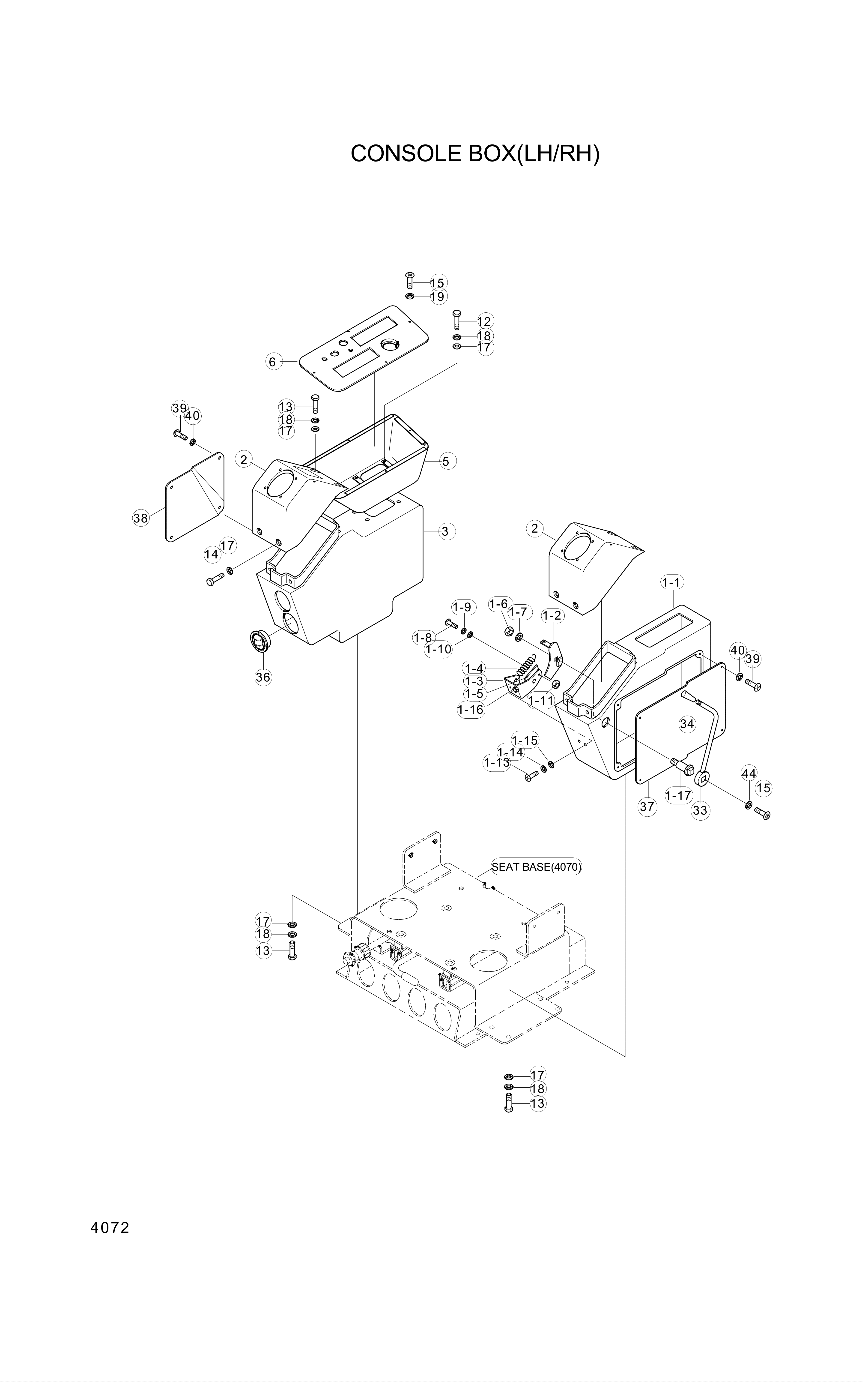 Technical drawing of Hyundai Construction Equipment S161-040206 BOLT-ROUND with dimensions and layout (figure 4)