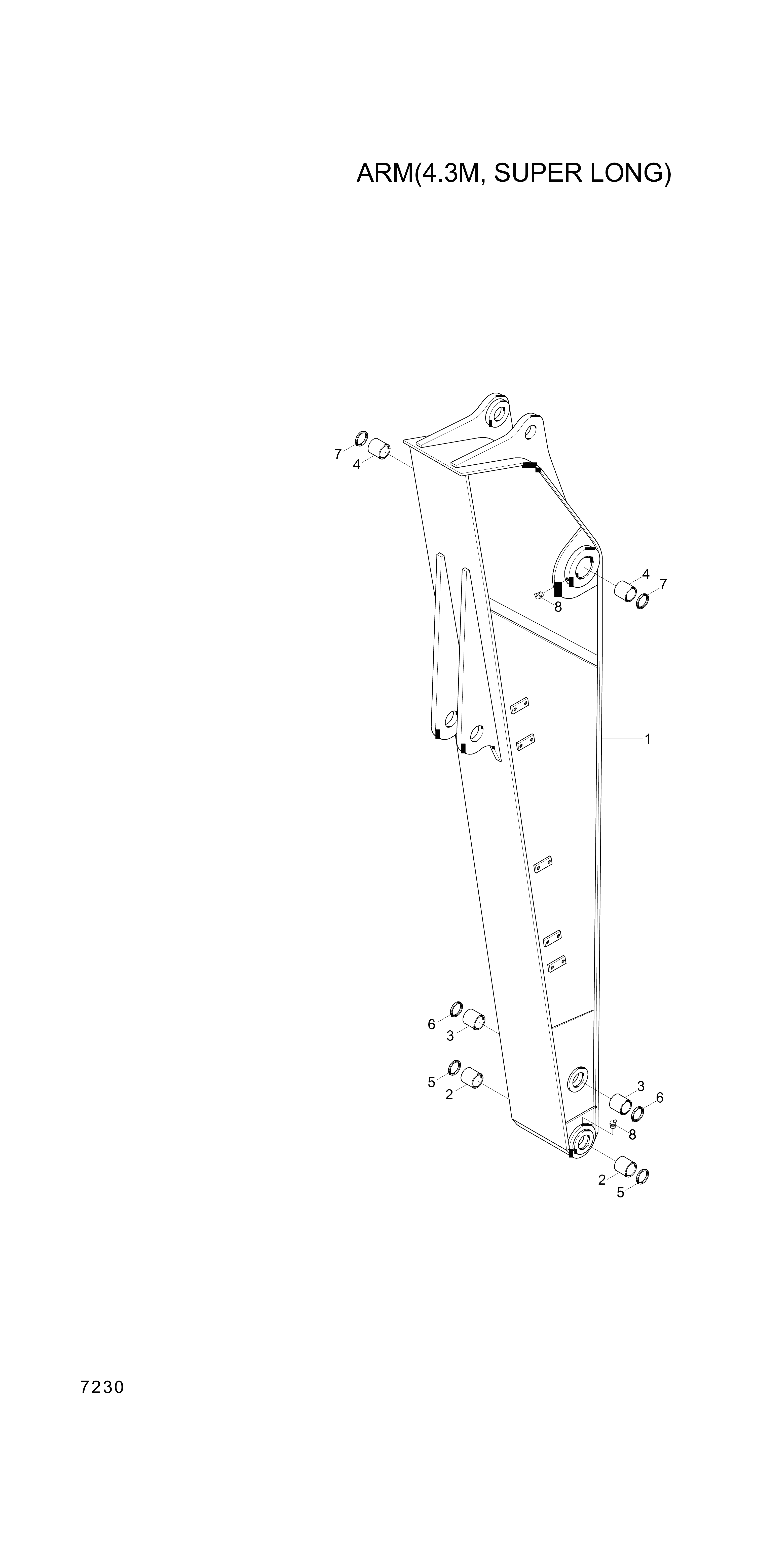 Technical drawing of Hyundai Construction Equipment 61EN-12290 BUSHING-BRONZE with dimensions and layout