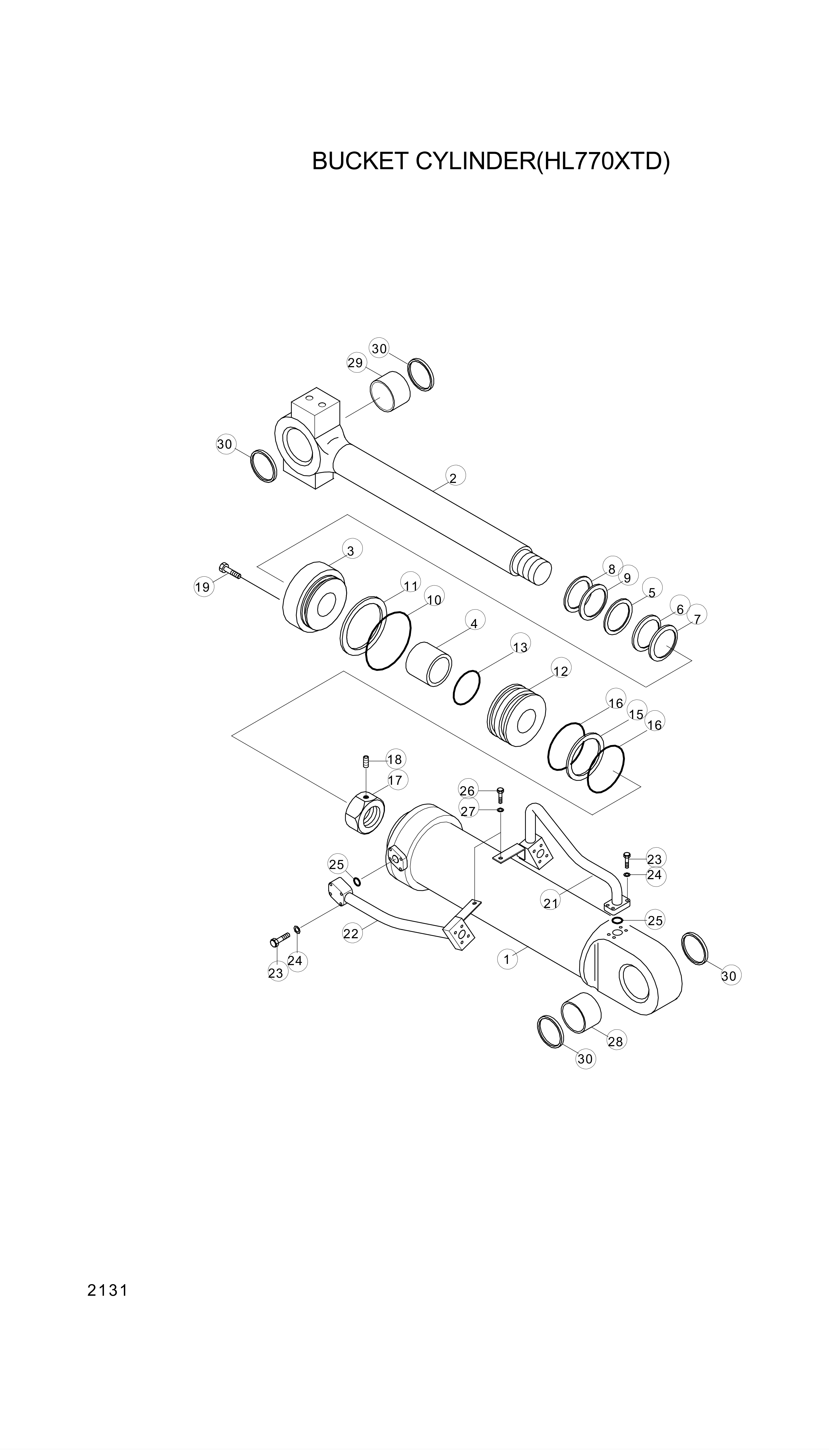 drawing for Hyundai Construction Equipment 31Y2-02870 - TUBE ASSY-CYL
