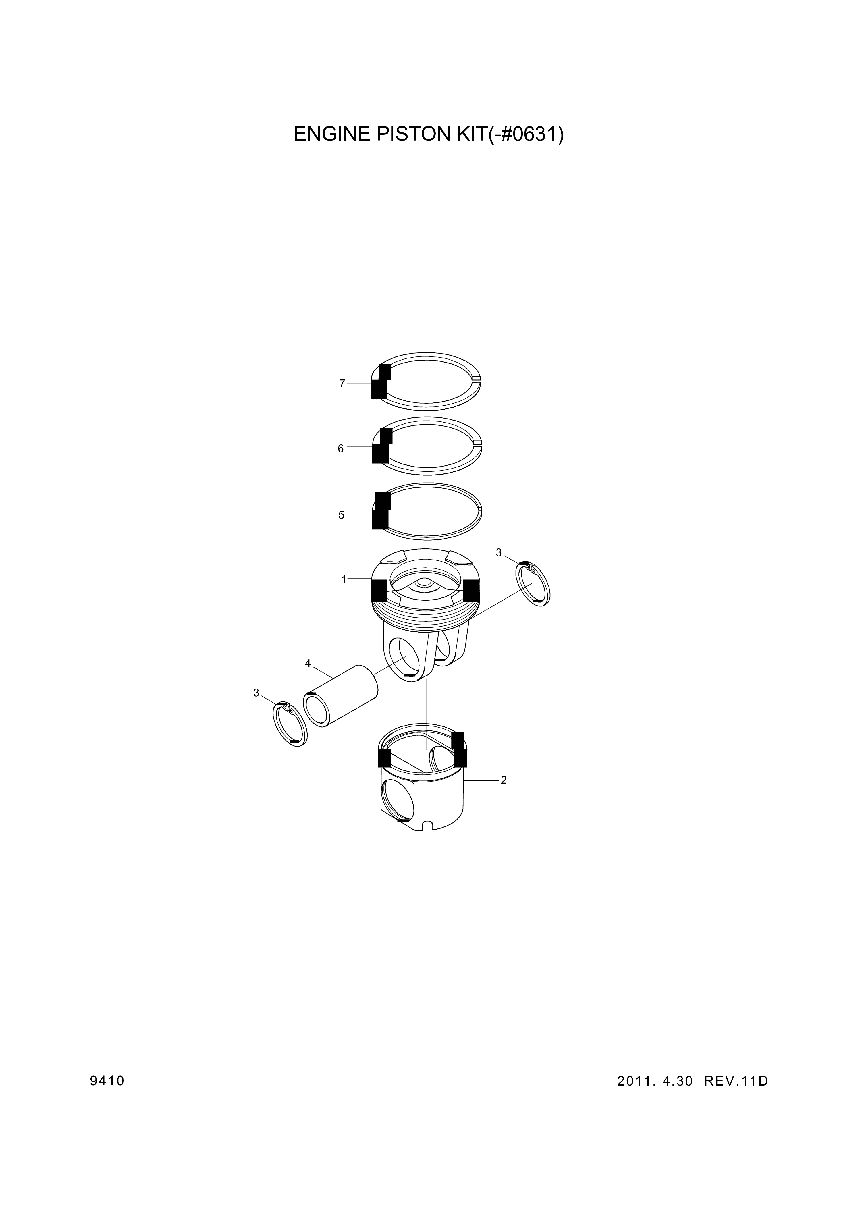 drawing for Hyundai Construction Equipment YUBP-06349 - LINER KIT-CYL