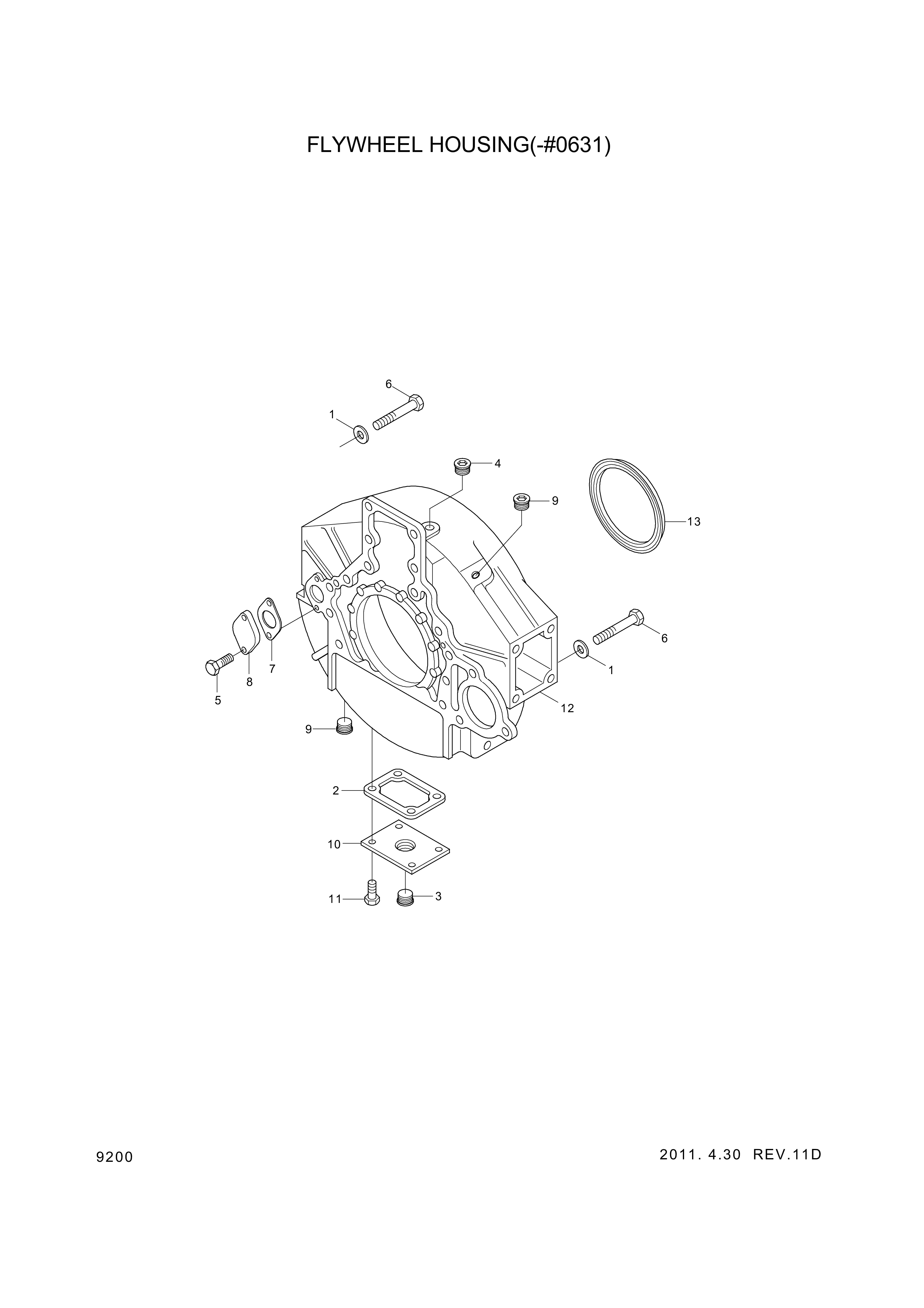Technical drawing of Hyundai Construction Equipment YUBP-06867 SEAL-DUST with dimensions and layout (figure 2)