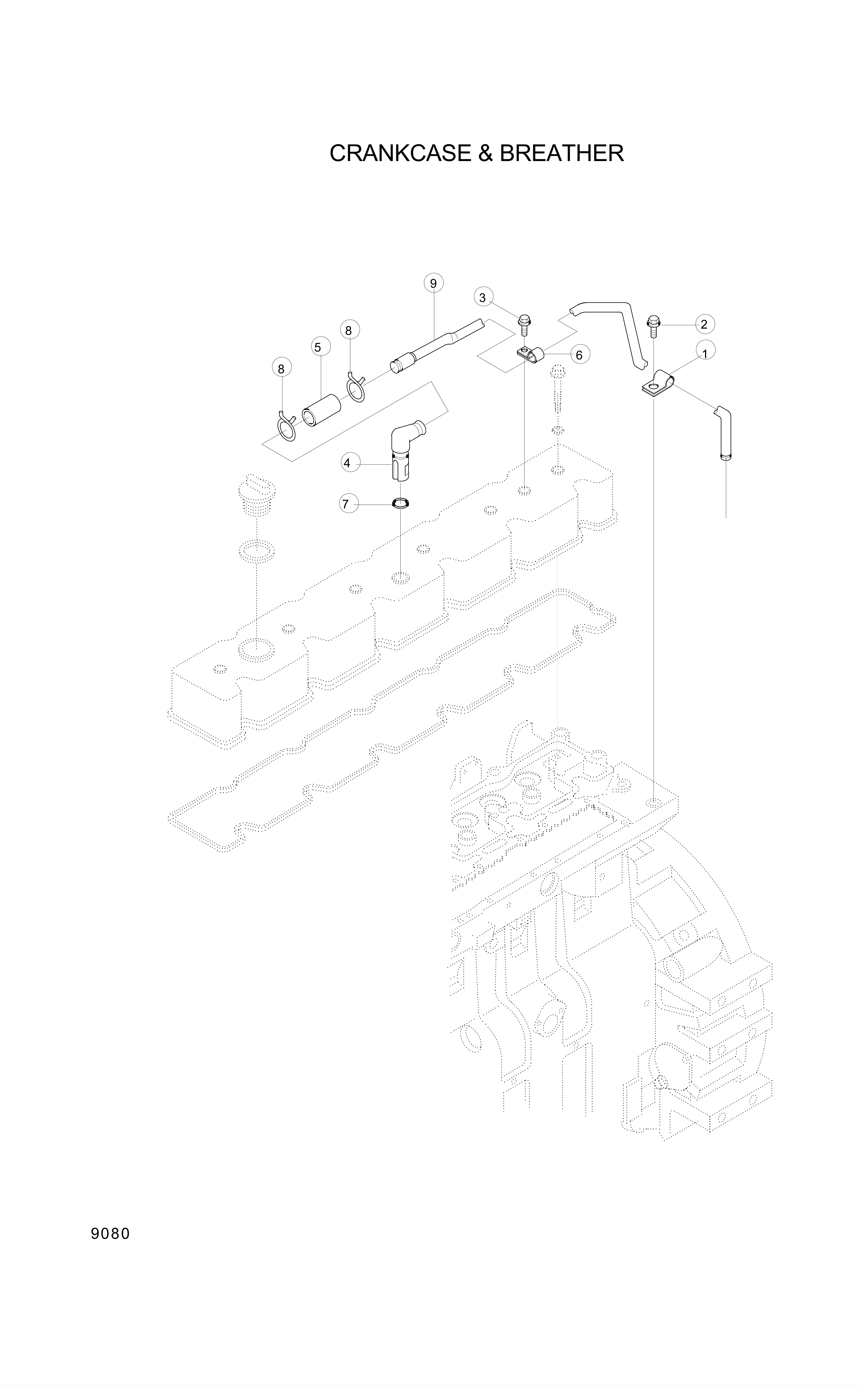 Technical drawing of Hyundai Construction Equipment YUBP-07056 HOSE-ELBOW with dimensions and layout