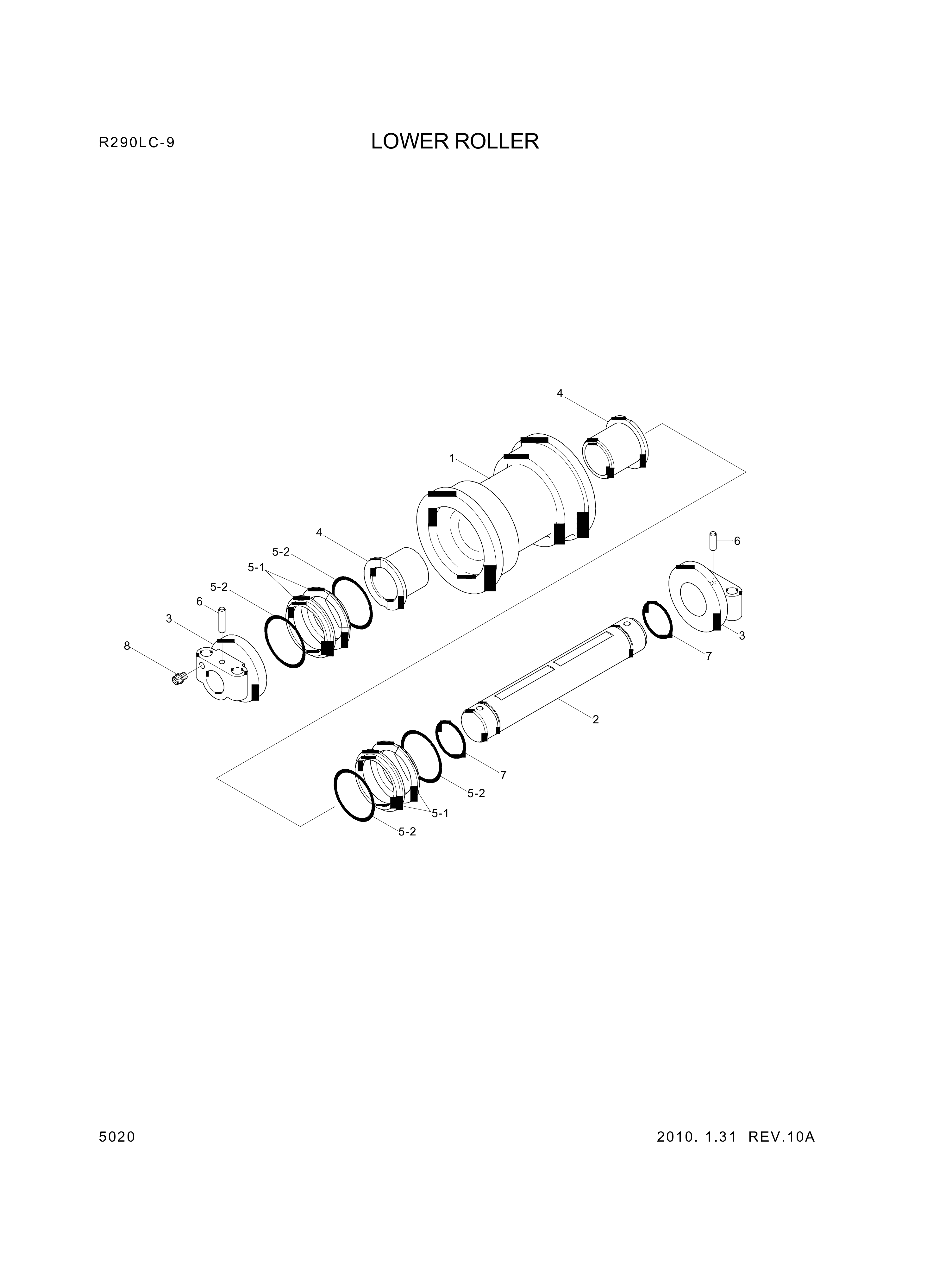 drawing for Hyundai Construction Equipment E181-22030 - SEAL SET