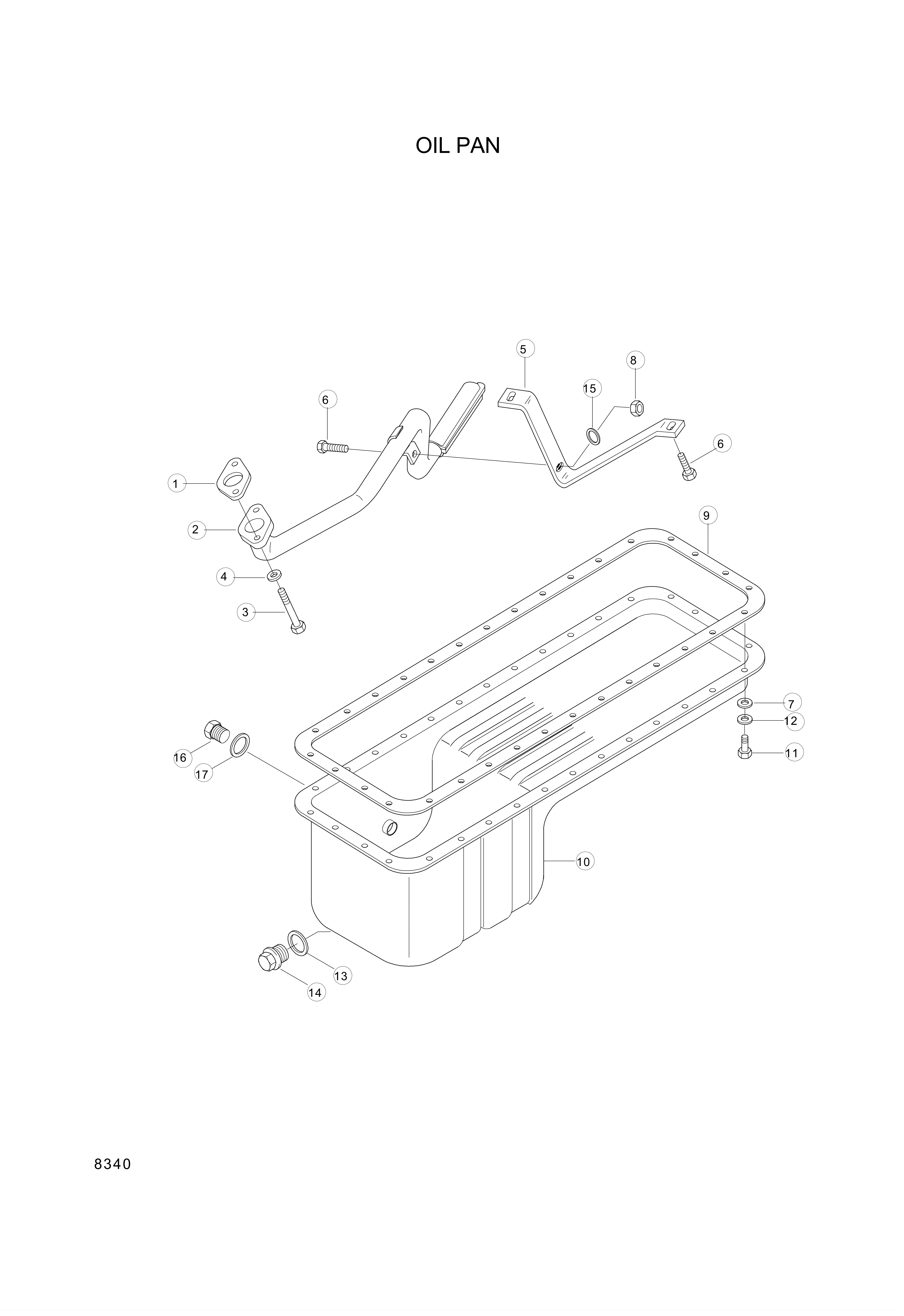 drawing for Hyundai Construction Equipment 3926711 - BRACE-TUBE