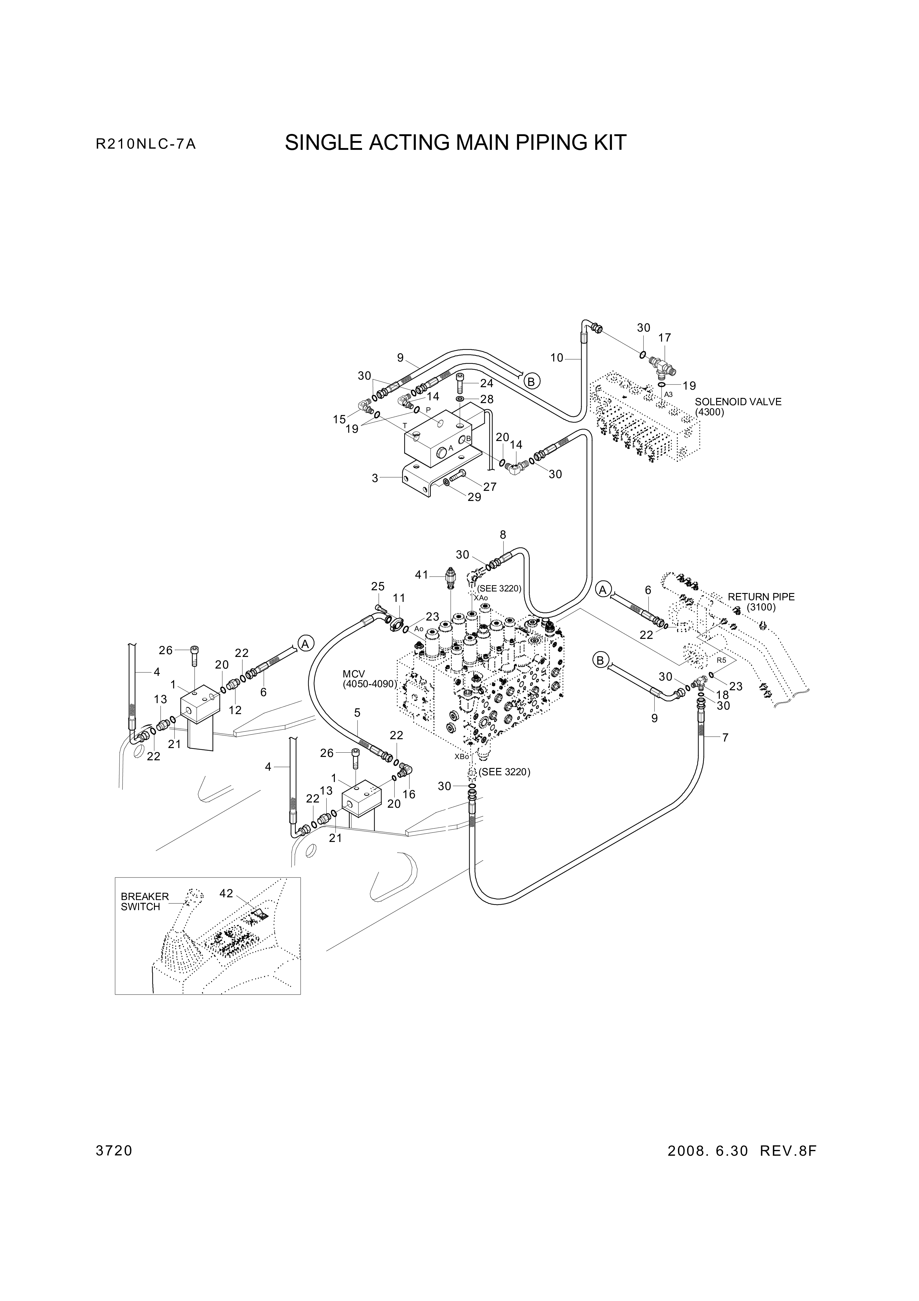 Technical drawing of Hyundai Construction Equipment P973-166330 HOSE ASSY-ORFSXFLG with dimensions and layout (figure 2)