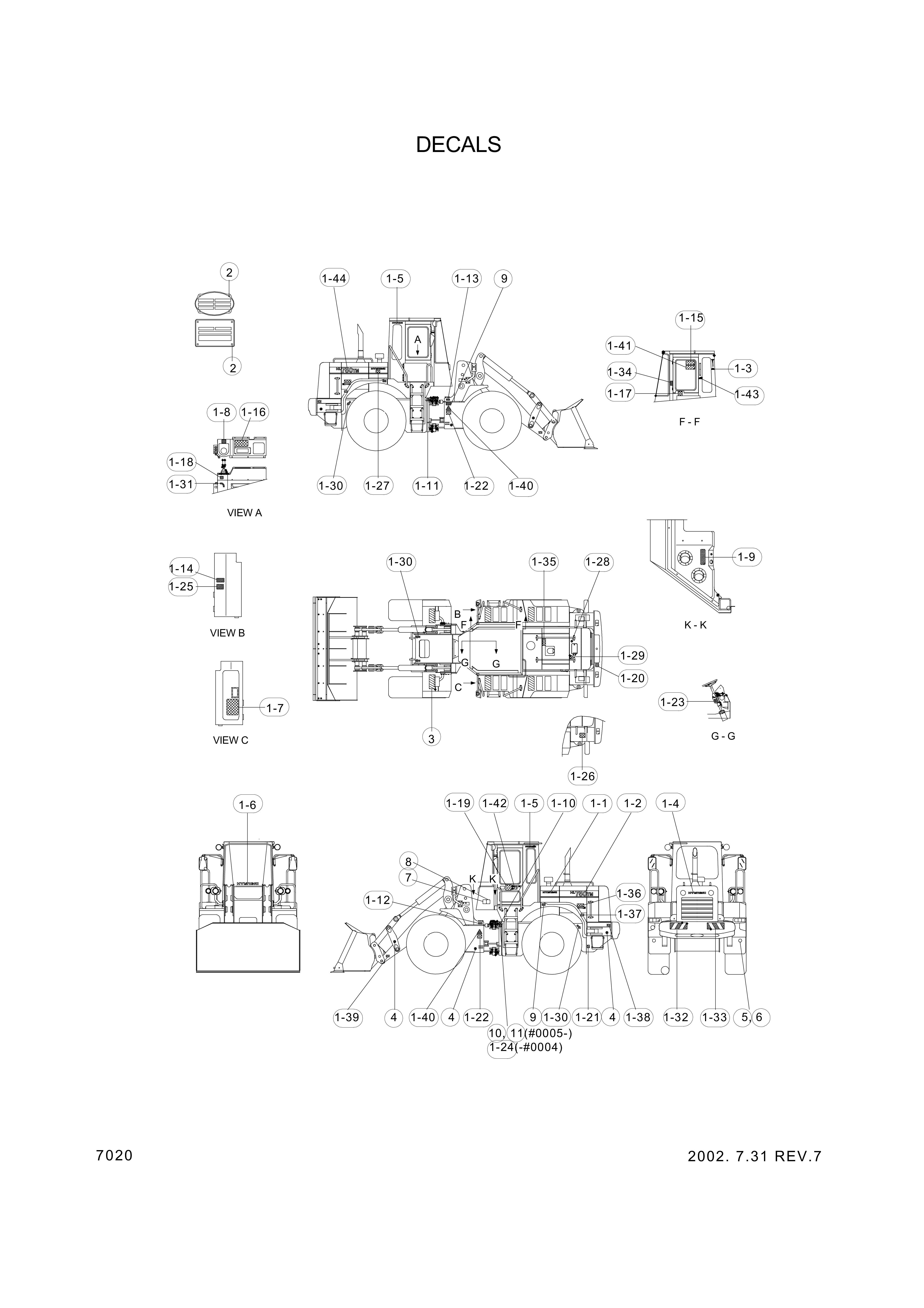 drawing for Hyundai Construction Equipment 94L3-00371 - DECAL-B