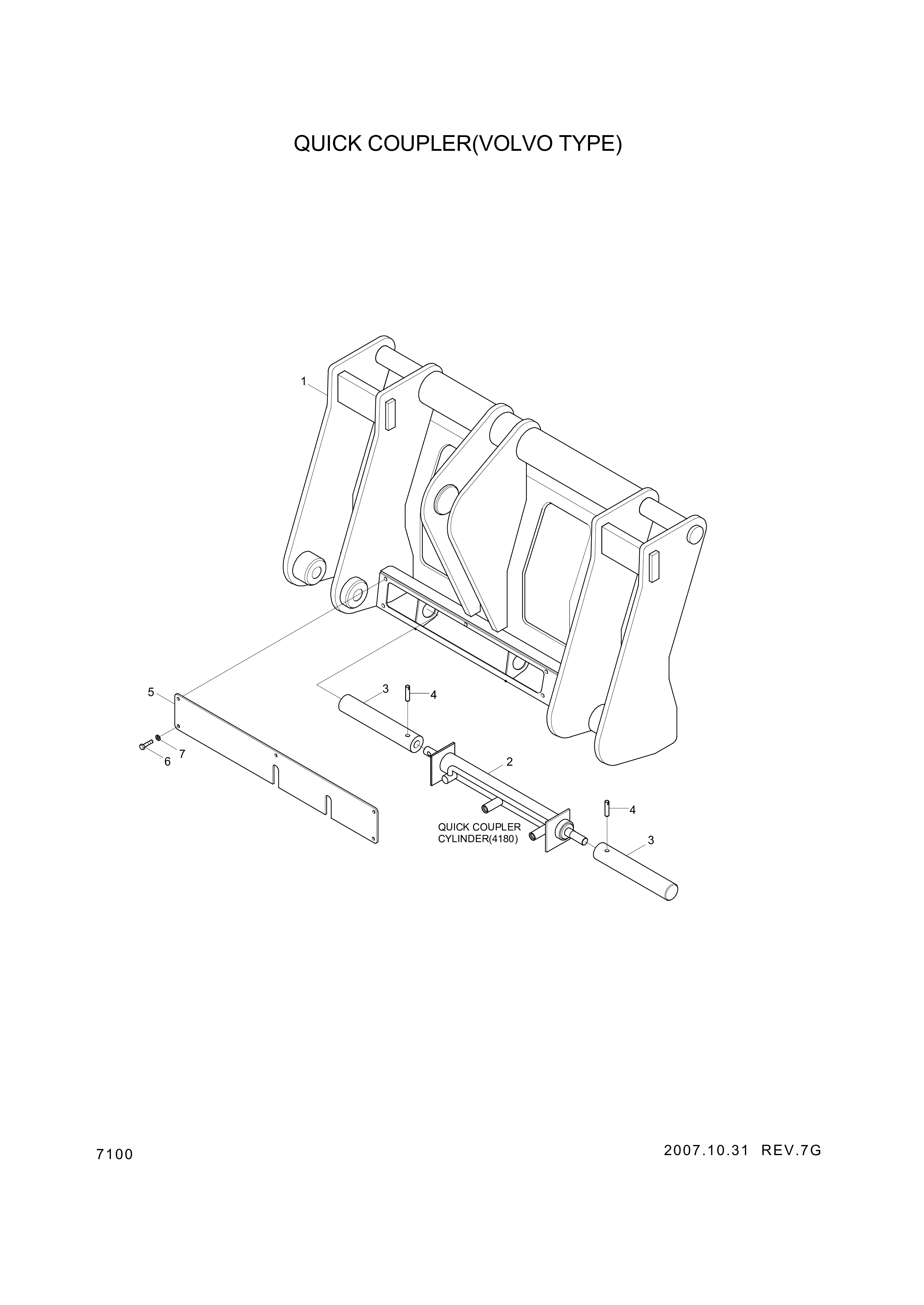 drawing for Hyundai Construction Equipment 61LC-91010 - QUICKCOUPLER