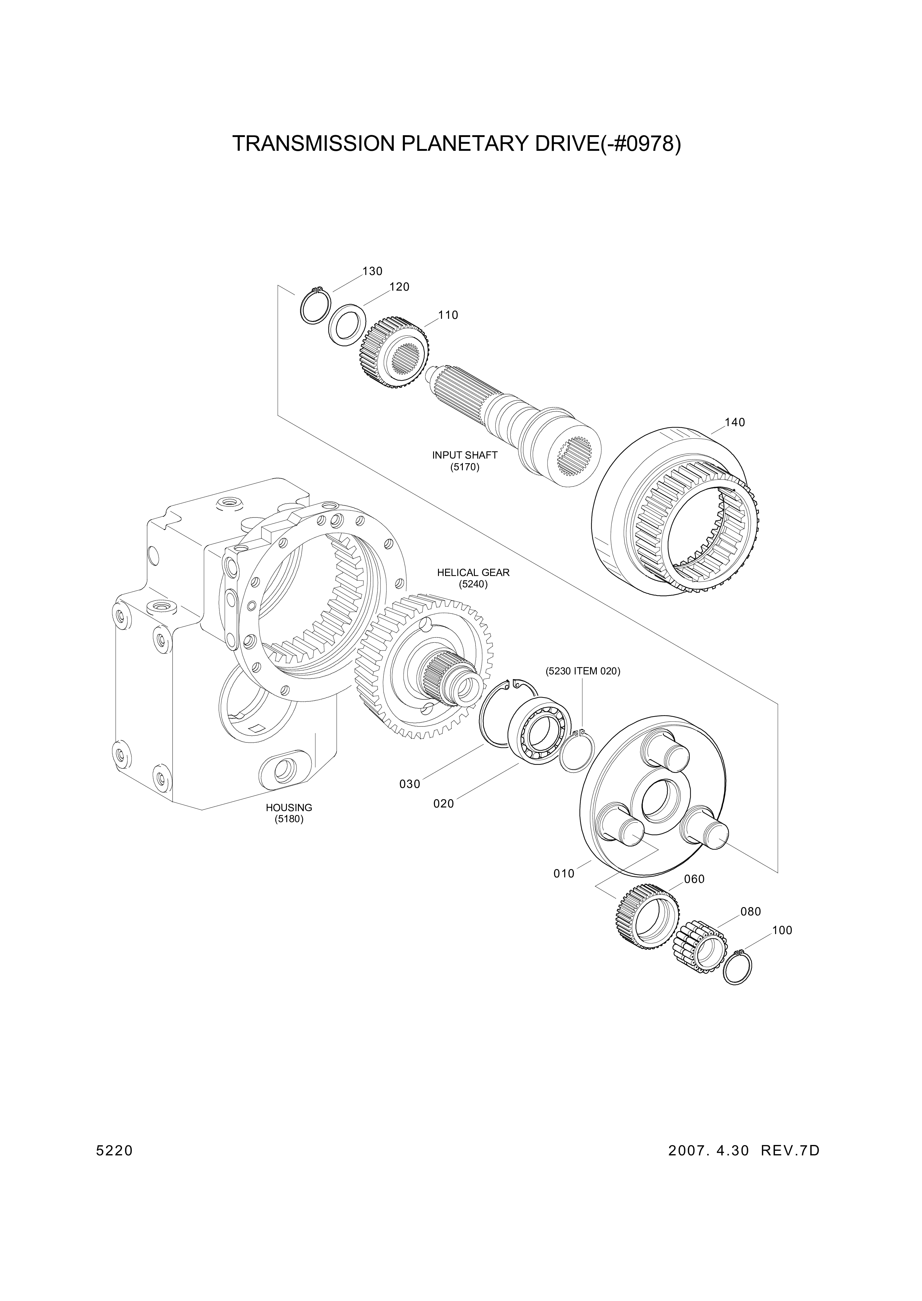 Technical drawing of Hyundai Construction Equipment 0630-502-032 RING-RETAINER with dimensions and layout