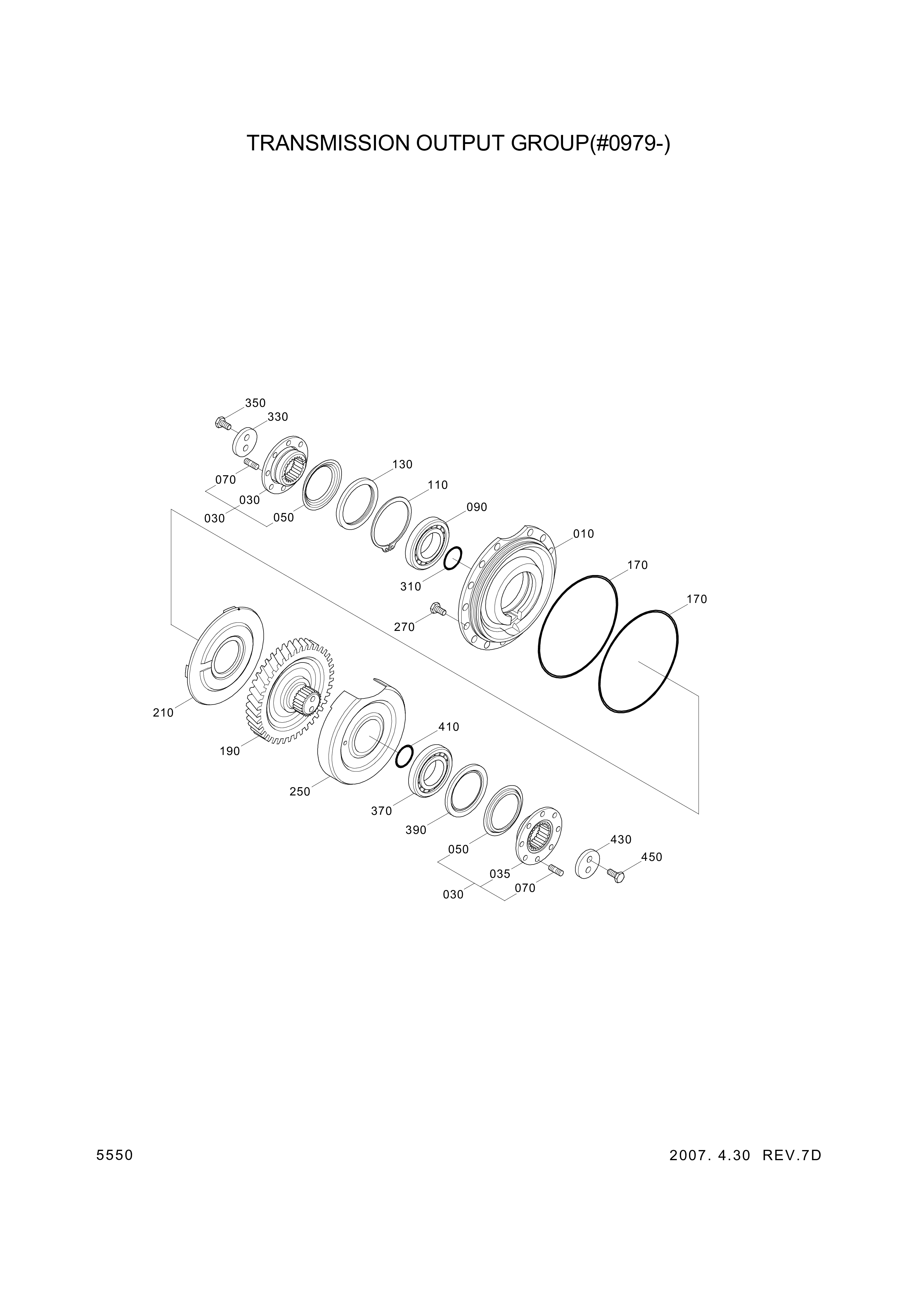 drawing for Hyundai Construction Equipment 0750-111-358 - SEAL,T/M OUTPUT