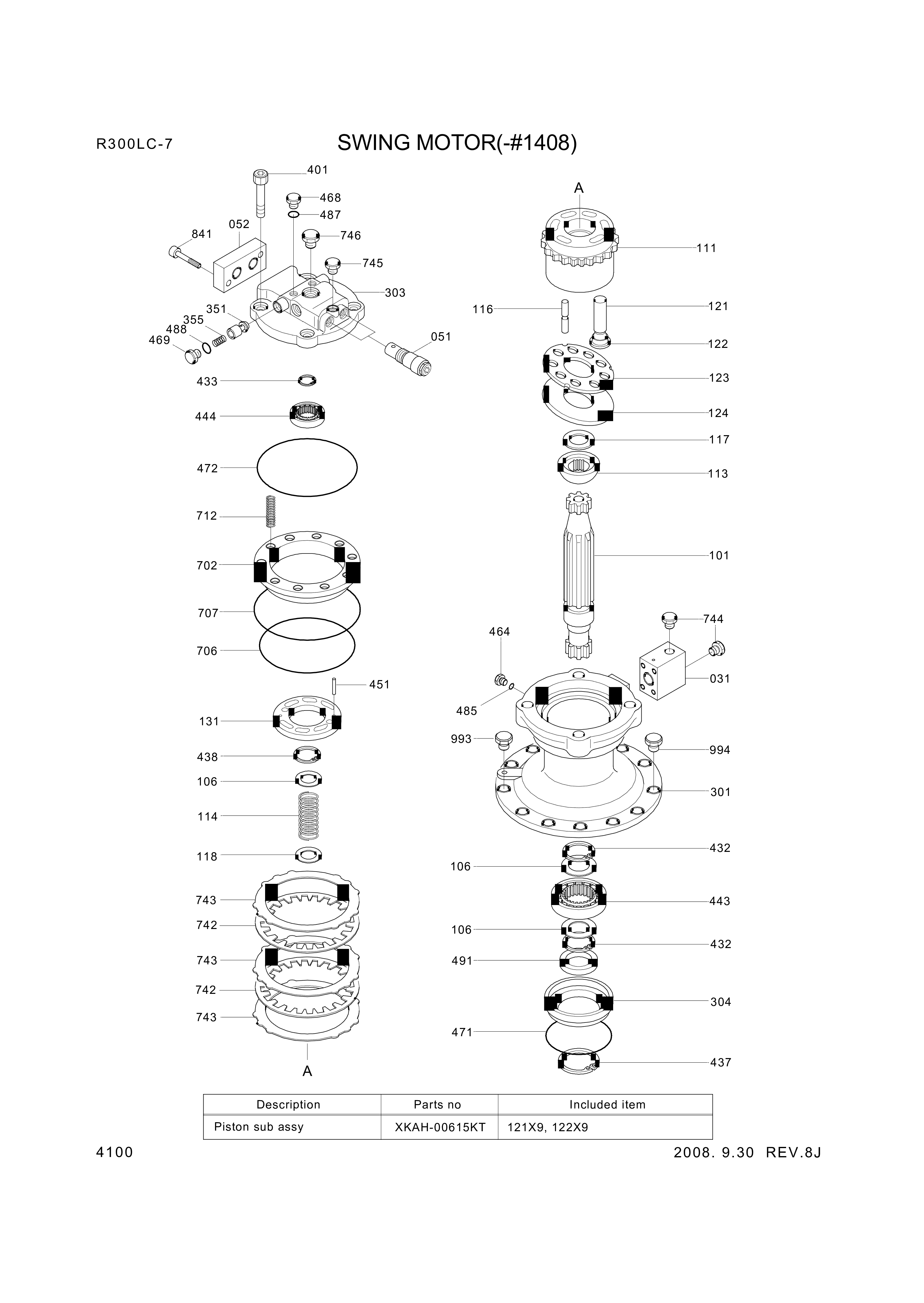 Technical drawing of Hyundai Construction Equipment XKAH-02844 RING-SNAP with dimensions and layout (figure 5)