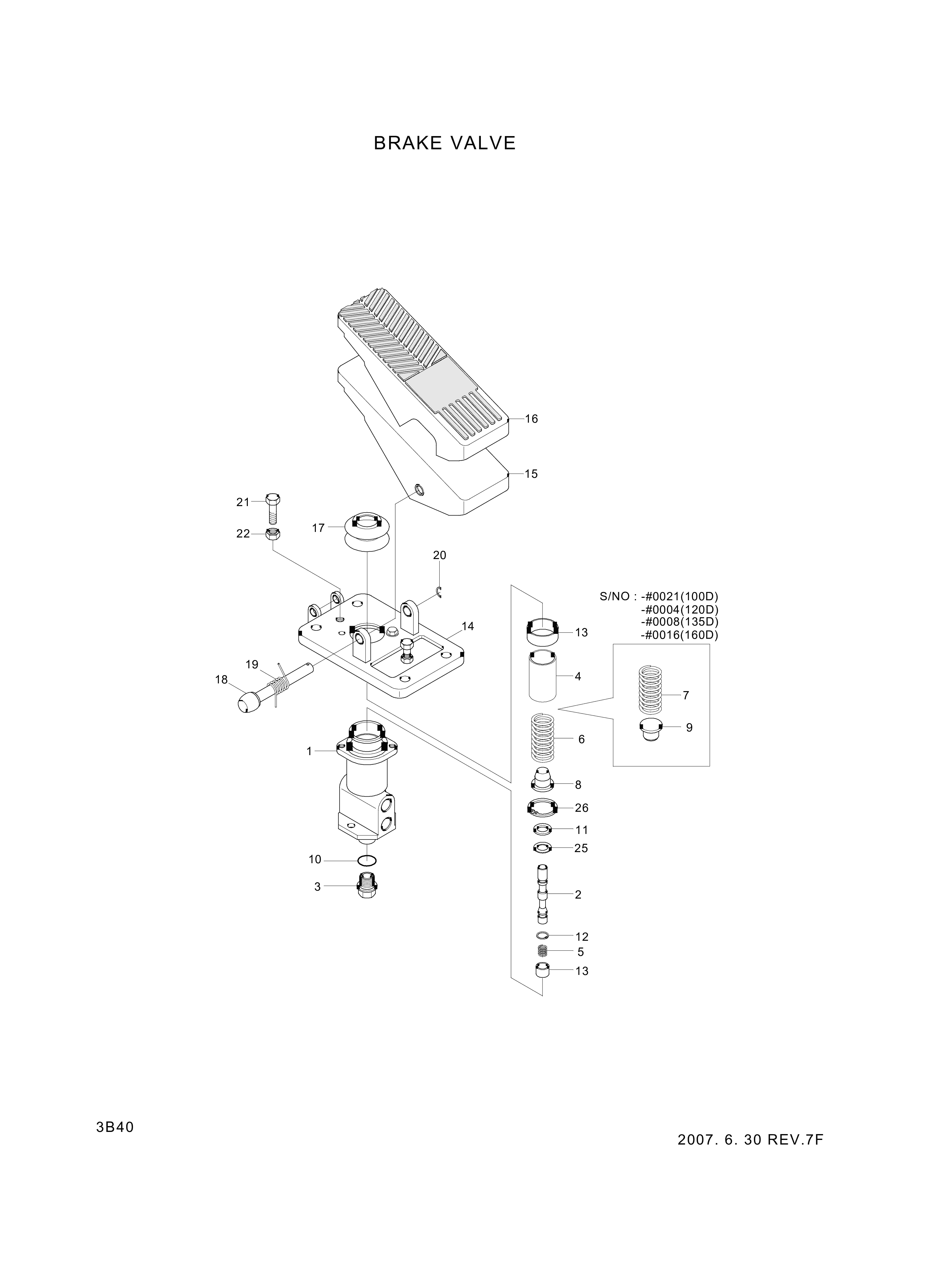 drawing for Hyundai Construction Equipment XKAK-00012 - PEDAL ASSY-VALVE